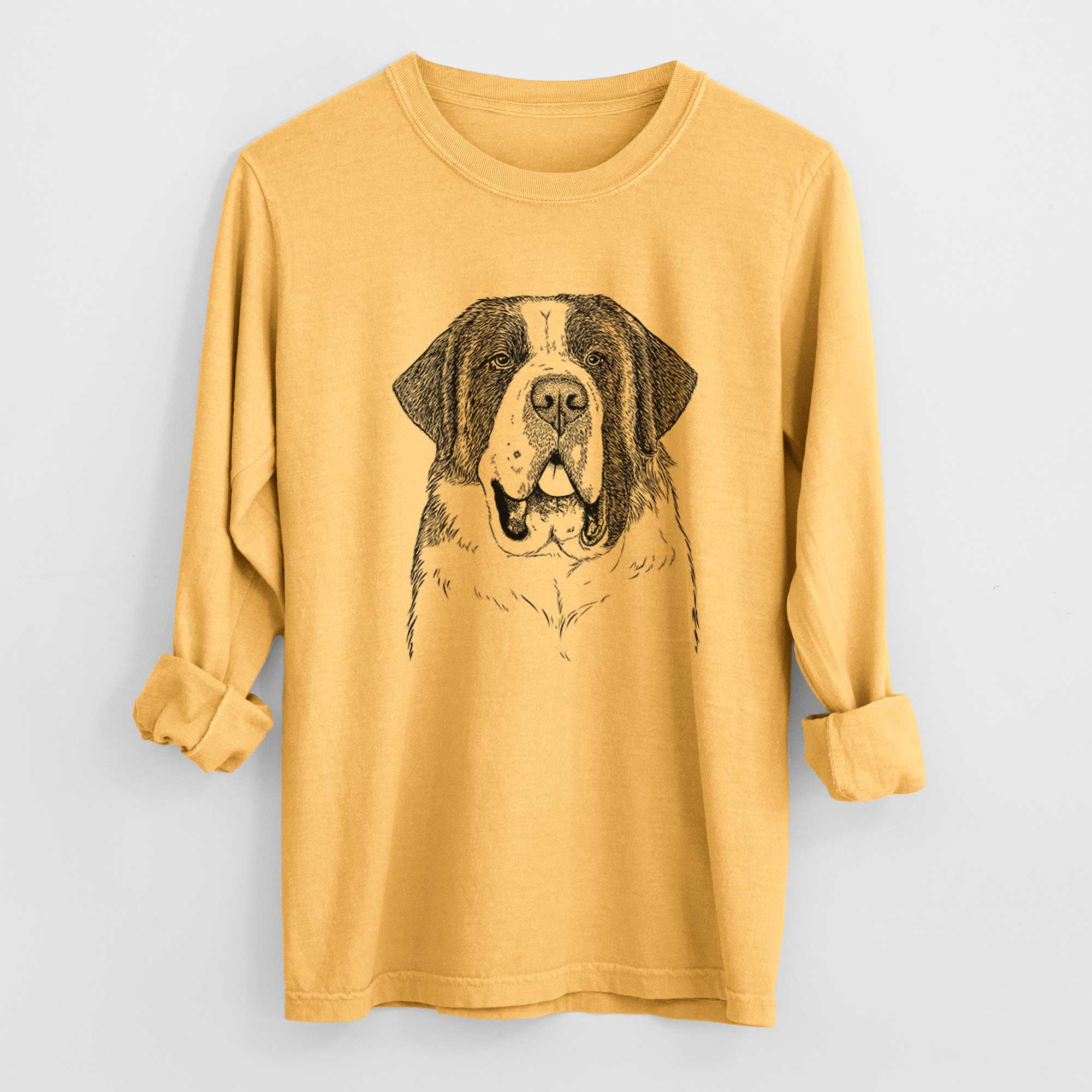 Bare Thor the Saint Bernard - Heavyweight 100% Cotton Long Sleeve