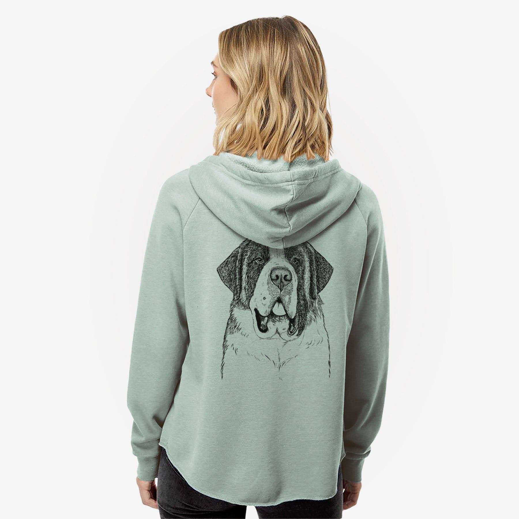 Thor the Saint Bernard - Women's Cali Wave Zip-Up Sweatshirt