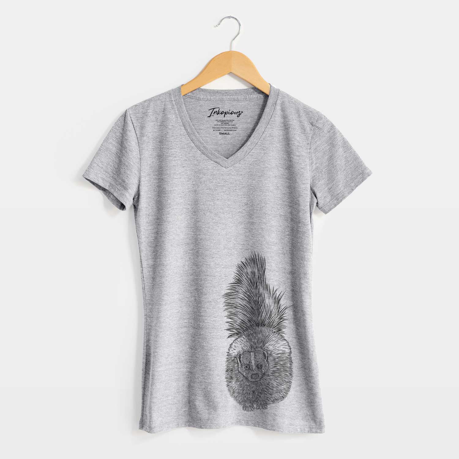 Bare Tibbs the Skunk - Women's V-neck Shirt