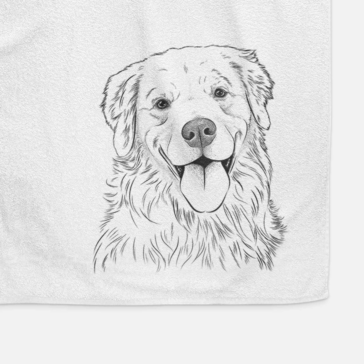Ticket the Golden Retriever Decorative Hand Towel
