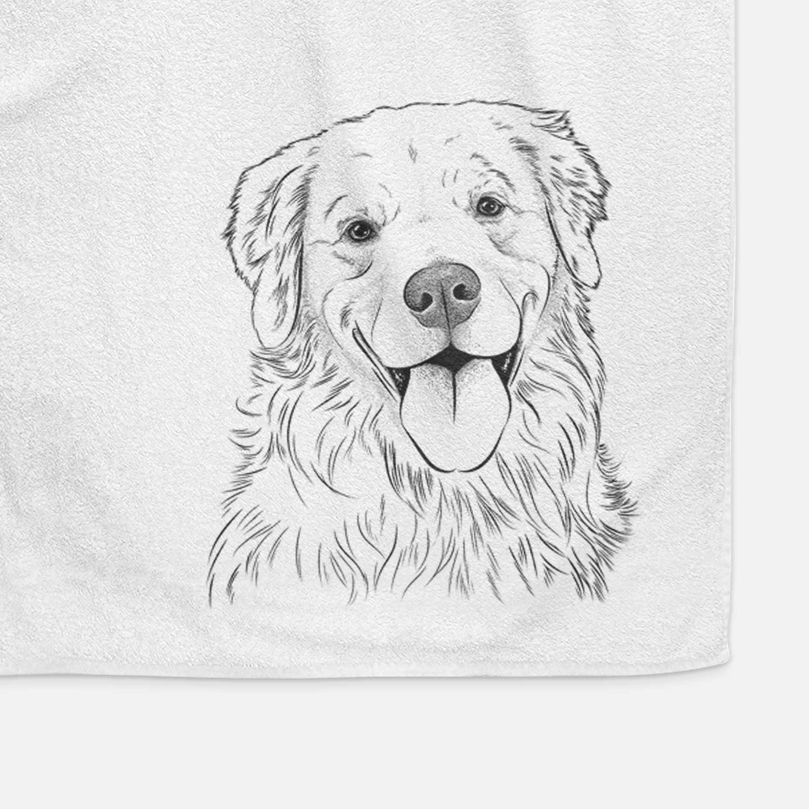 Ticket the Golden Retriever Decorative Hand Towel