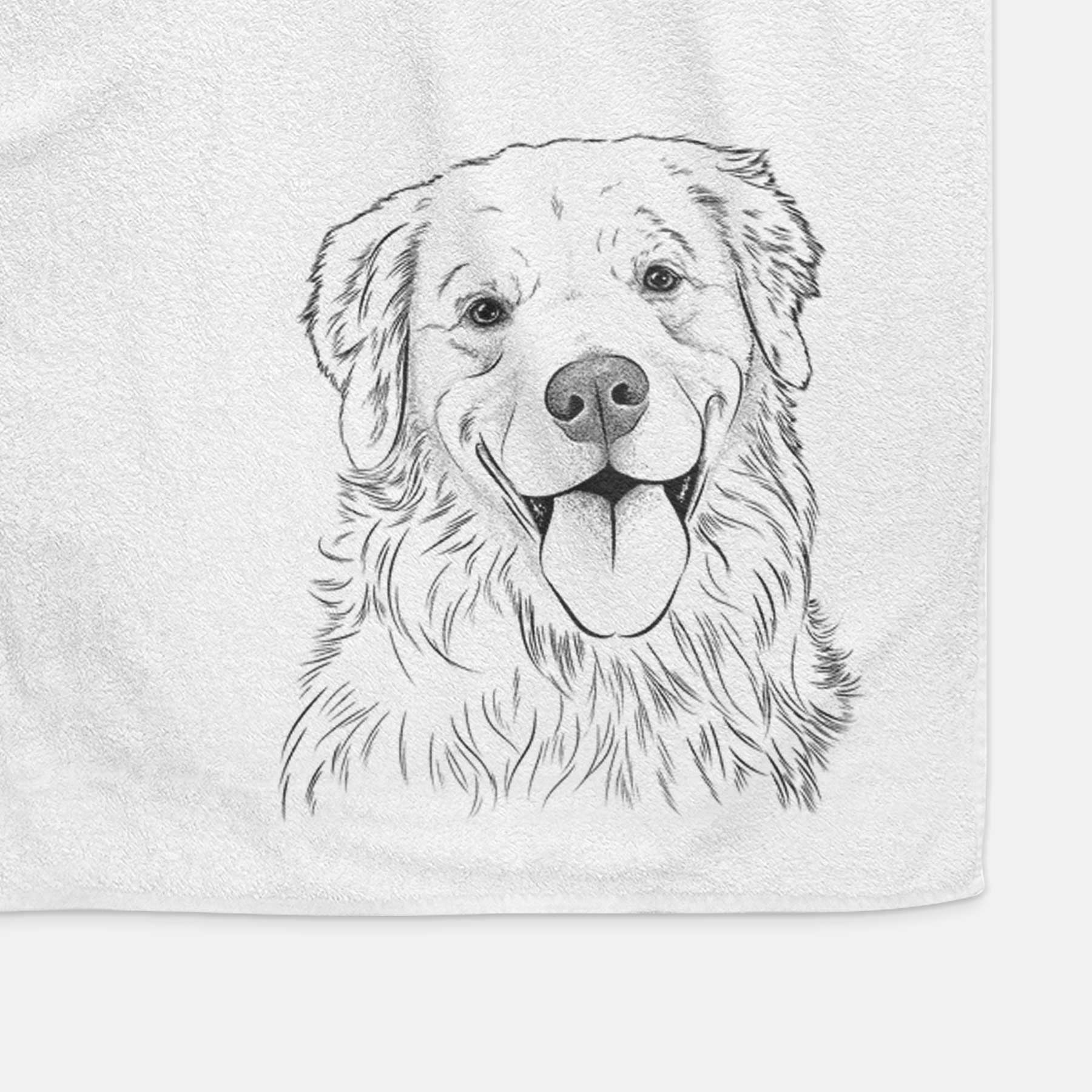 Ticket the Golden Retriever Decorative Hand Towel