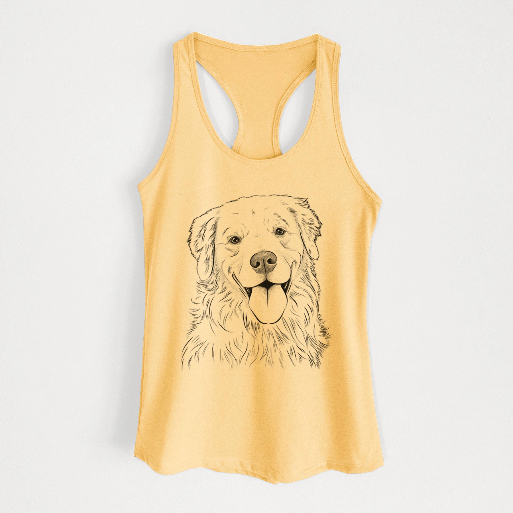 Ticket the Golden Retriever - Women's Racerback Tanktop