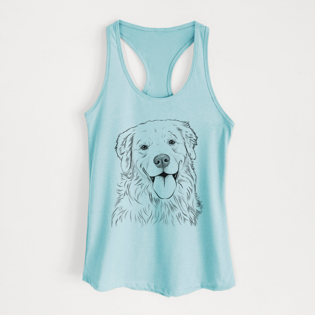 Ticket the Golden Retriever - Women's Racerback Tanktop