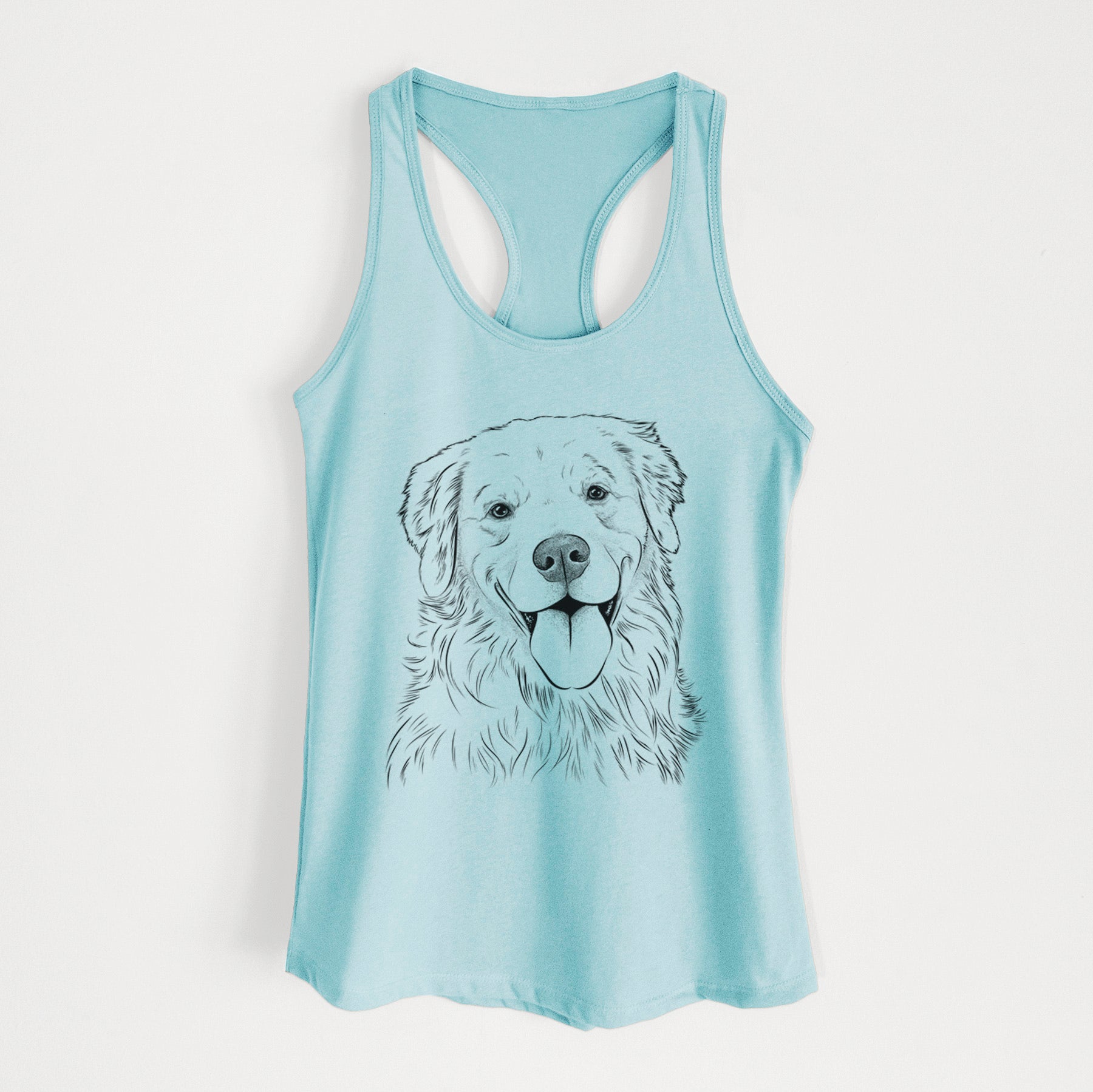 Ticket the Golden Retriever - Women's Racerback Tanktop