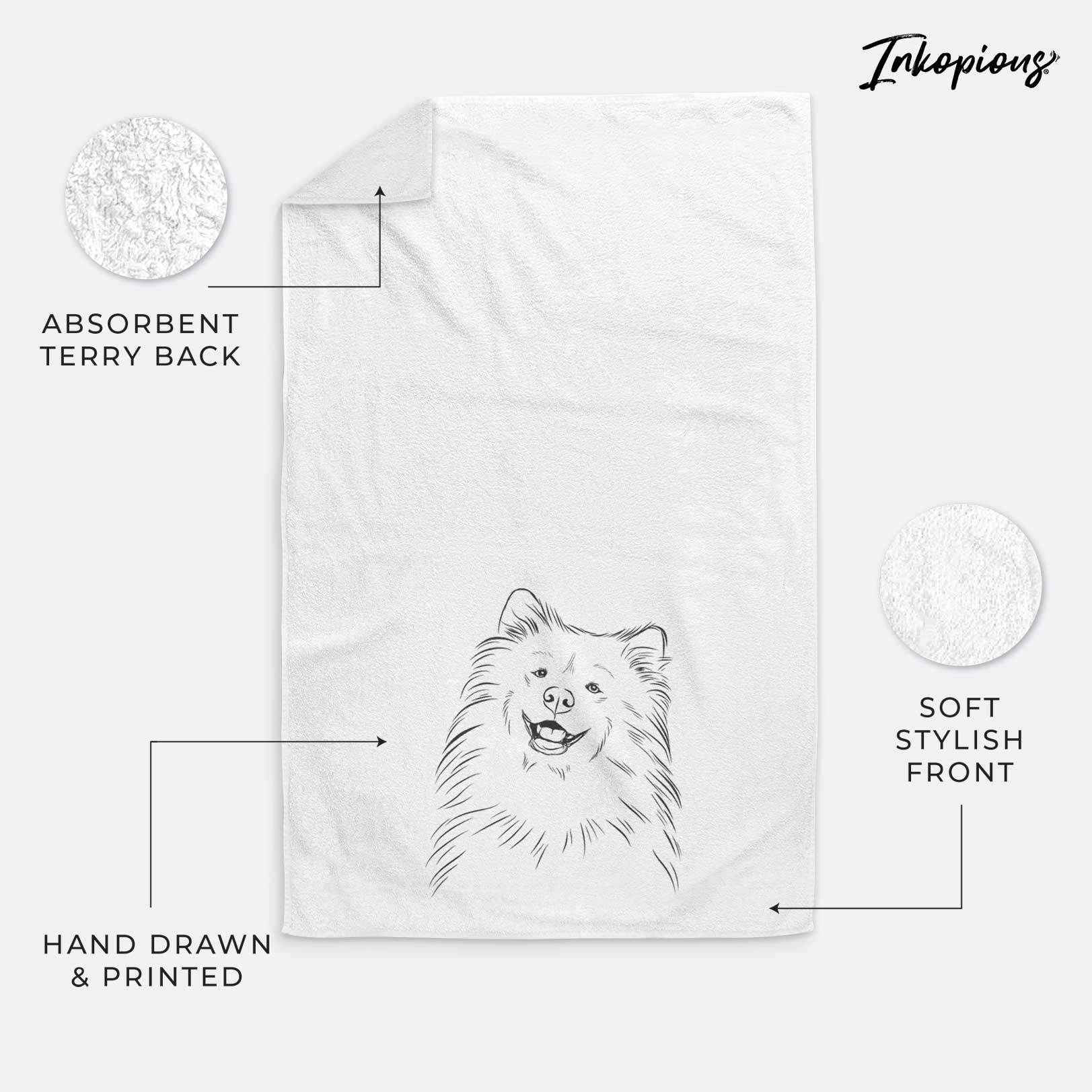 Tillie the Samoyed Decorative Hand Towel