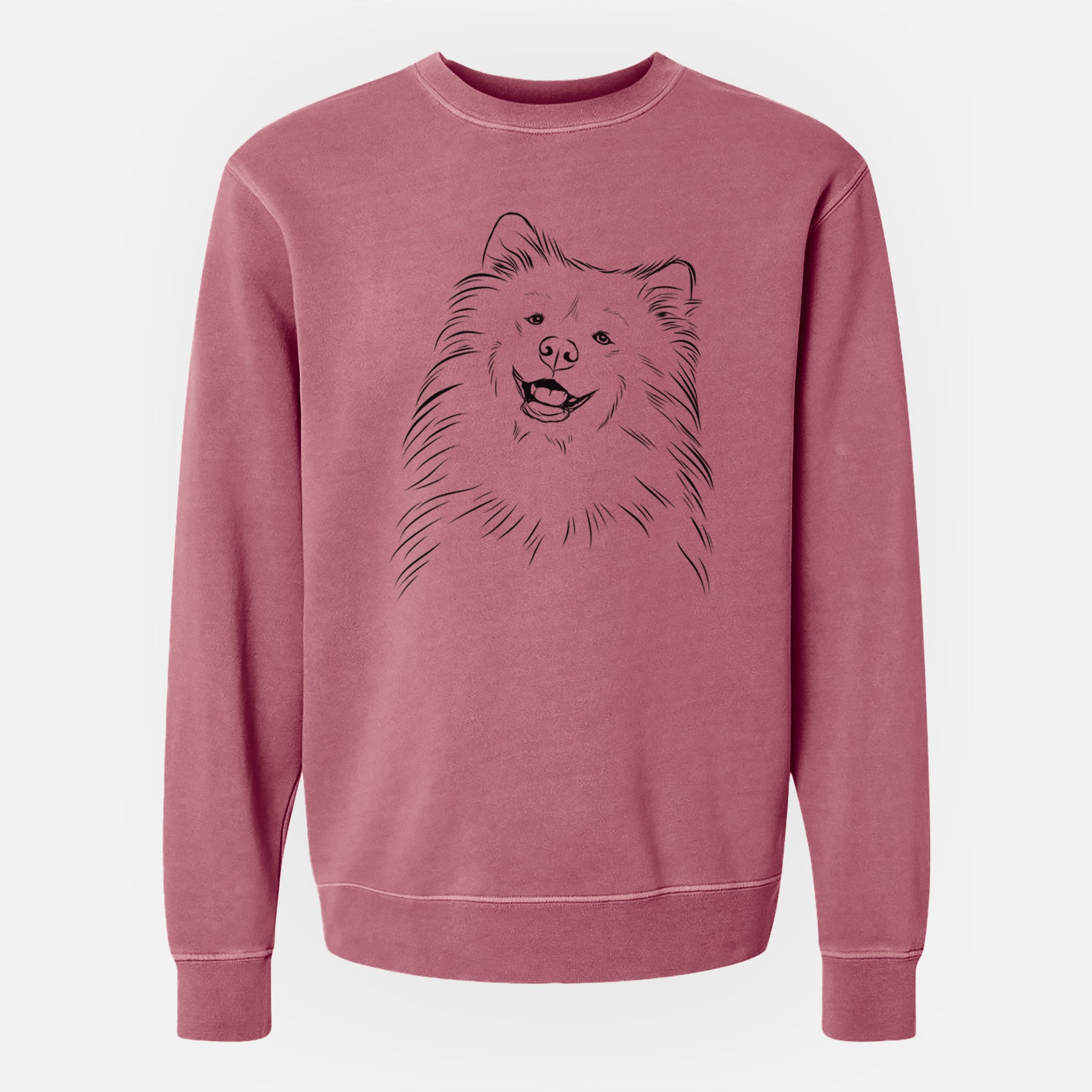 Bare Tillie the Samoyed - Unisex Pigment Dyed Crew Sweatshirt