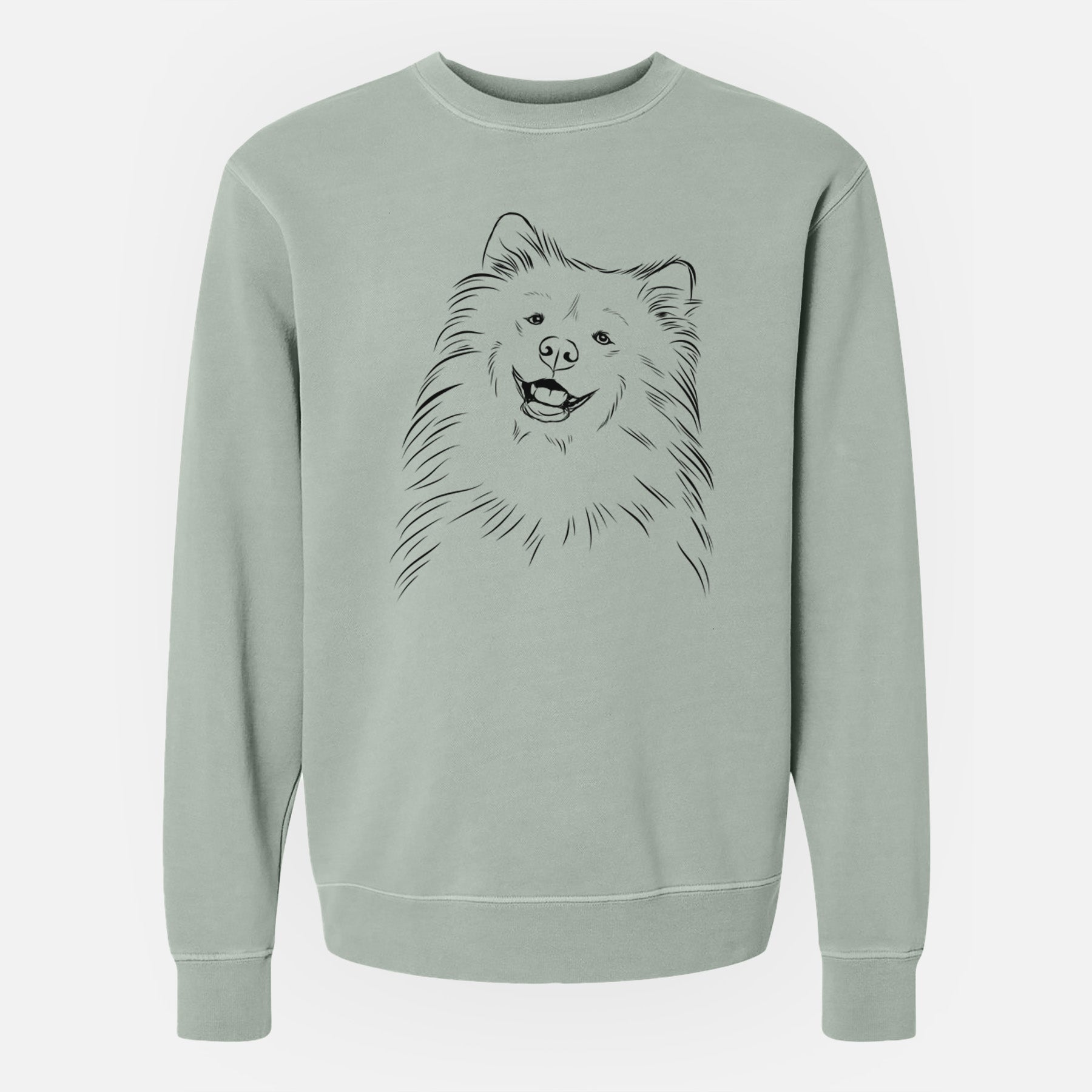 Bare Tillie the Samoyed - Unisex Pigment Dyed Crew Sweatshirt