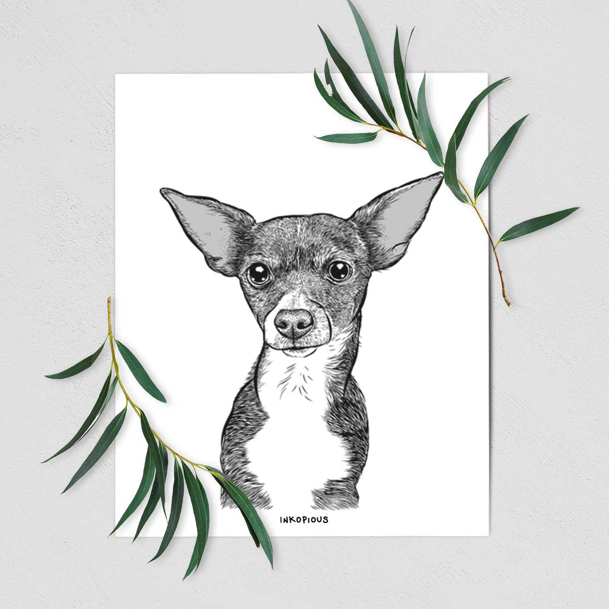 Tiny Archie the Mixed Breed Art Print