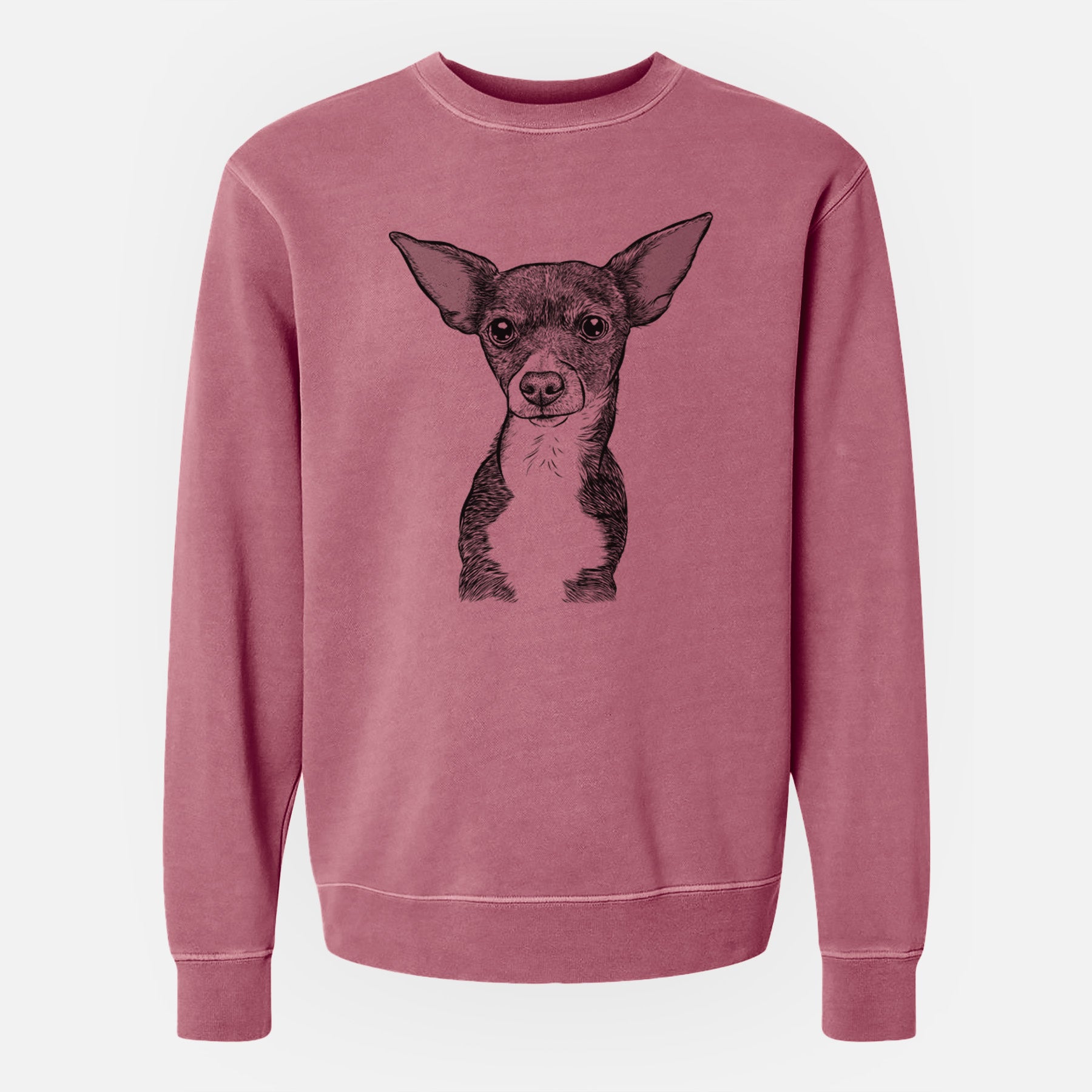 Bare Tiny Archie the Mixed Breed - Unisex Pigment Dyed Crew Sweatshirt