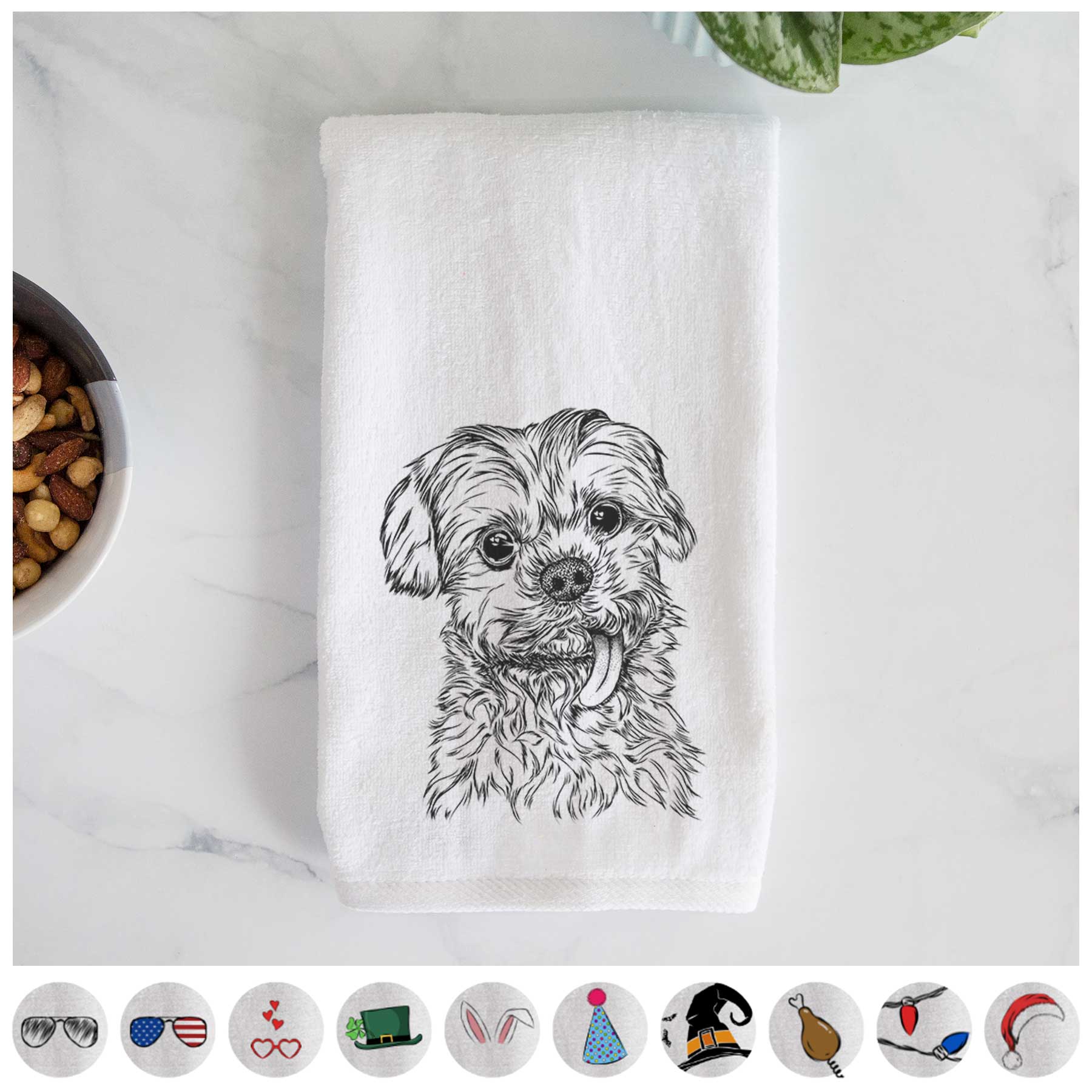 Tiny Titan the Shih Tzu Decorative Hand Towel