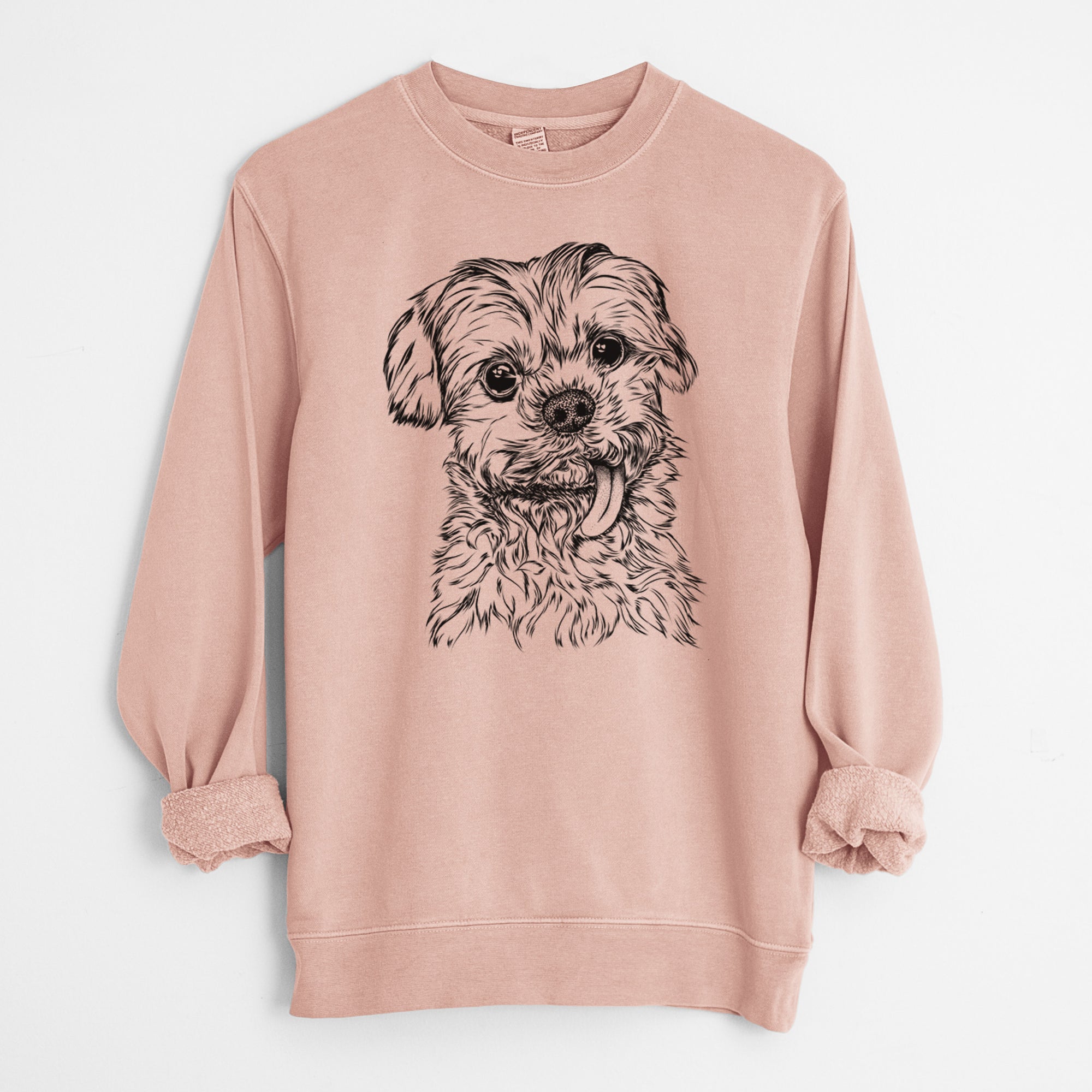 Bare Tiny Titan the Shih Tzu - Unisex Pigment Dyed Crew Sweatshirt