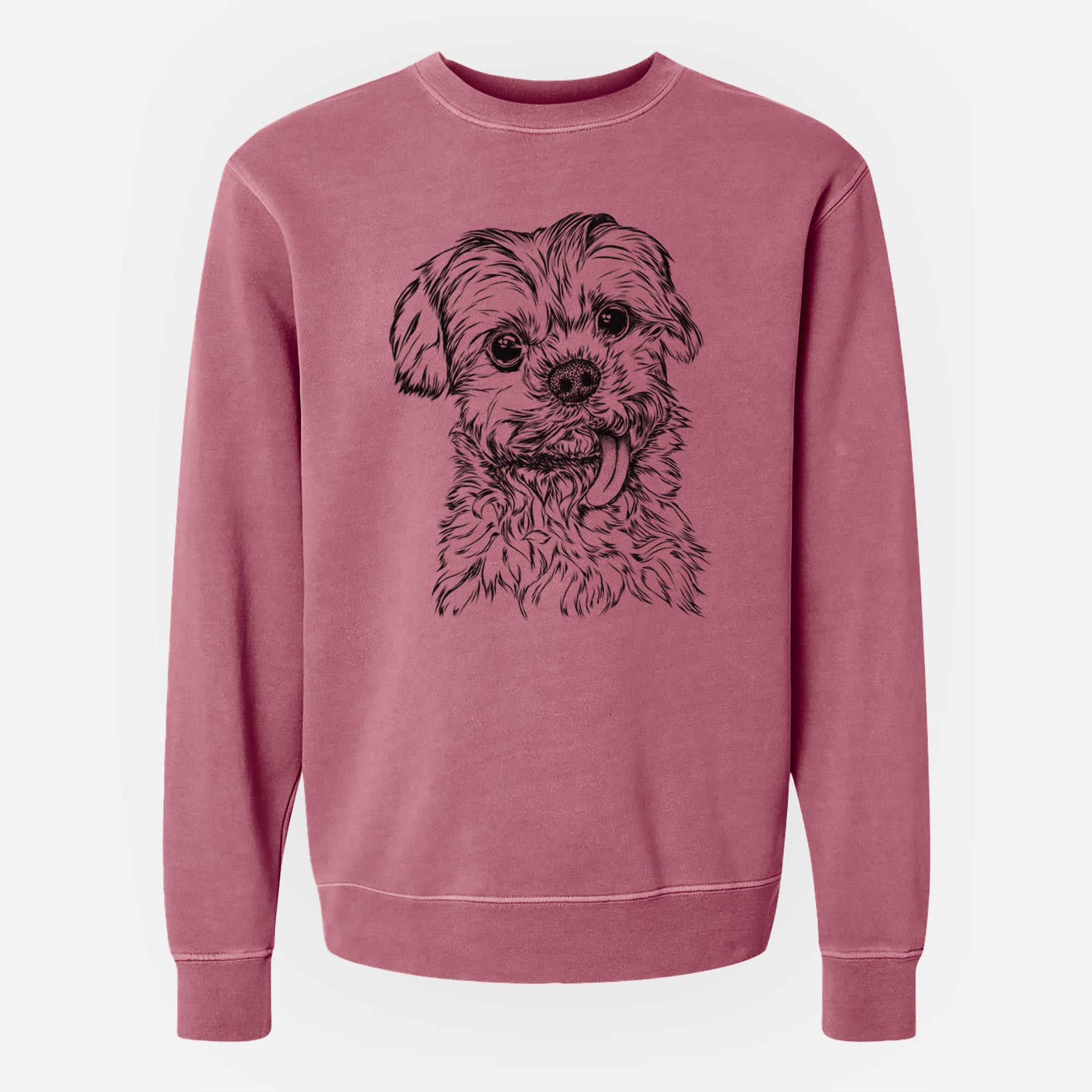 Bare Tiny Titan the Shih Tzu - Unisex Pigment Dyed Crew Sweatshirt