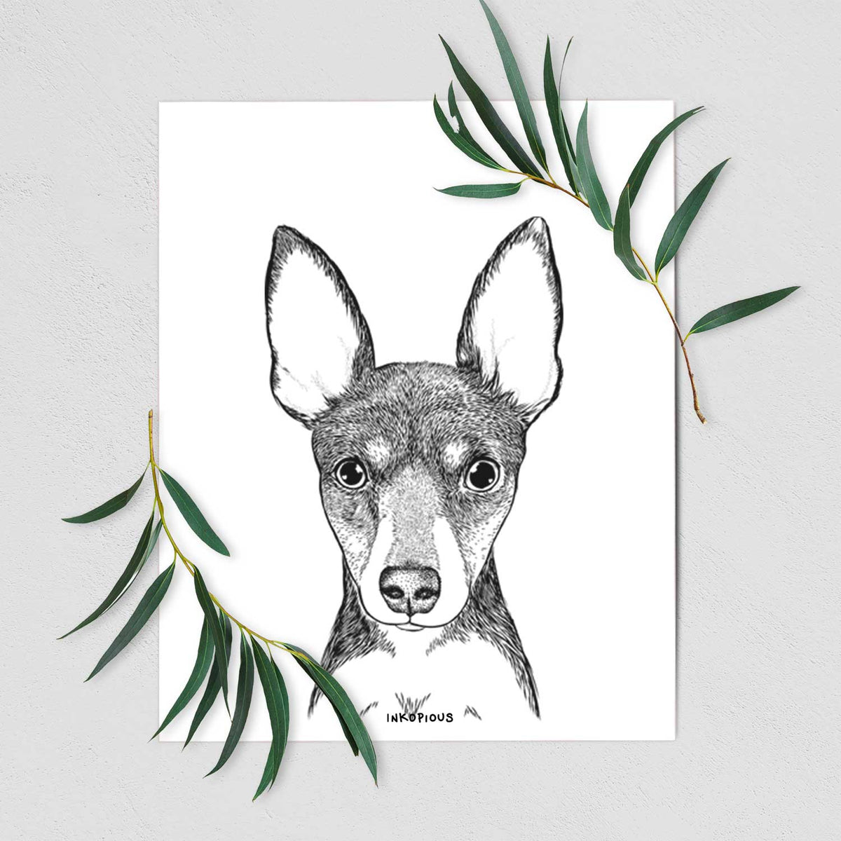Tiny the Toy Fox Terrier Art Print
