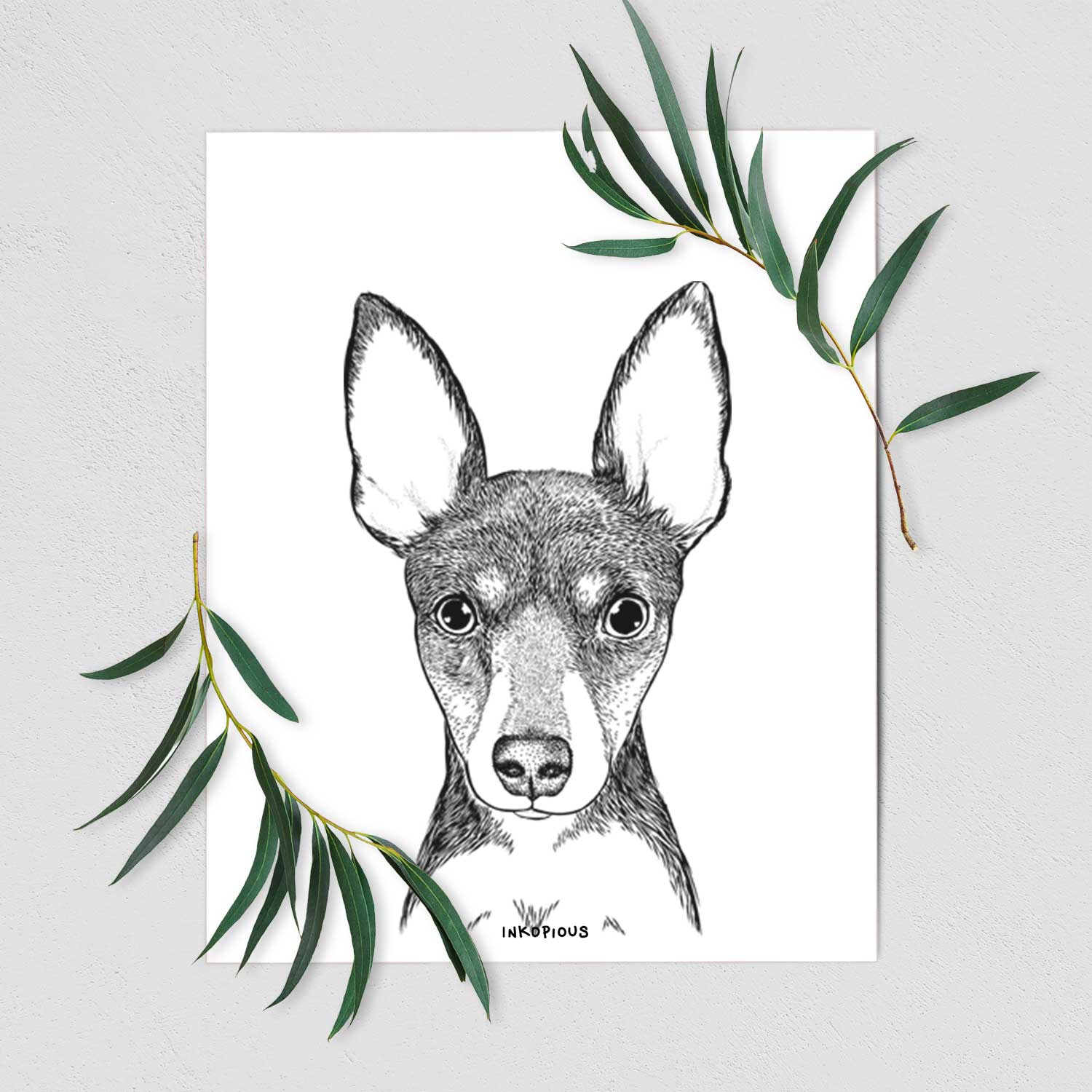 Tiny the Toy Fox Terrier Art Print