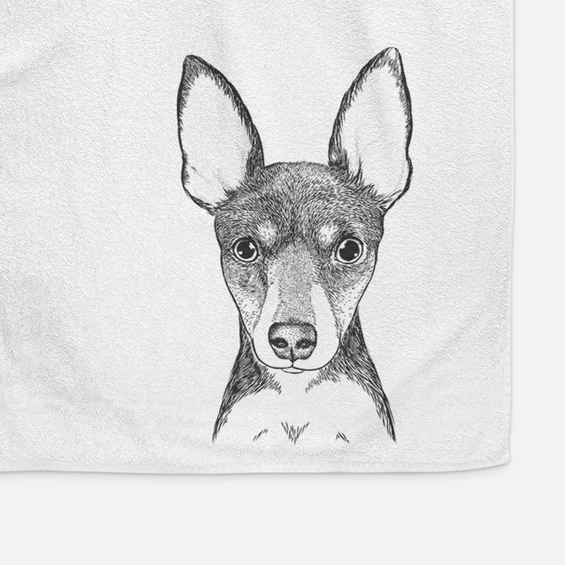 Tiny the Toy Fox Terrier Decorative Hand Towel