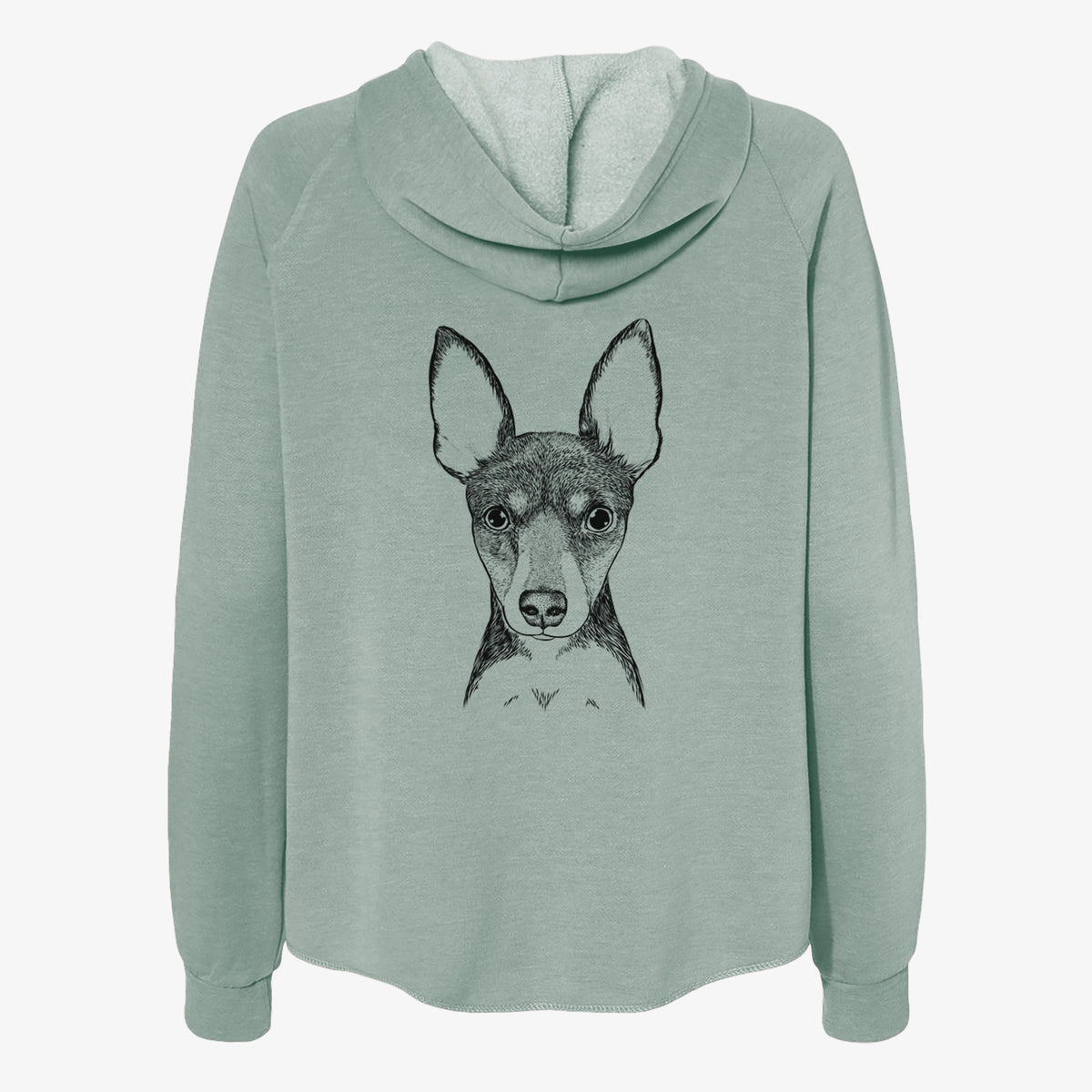 Tiny the Toy Fox Terrier - Women's Cali Wave Zip-Up Sweatshirt