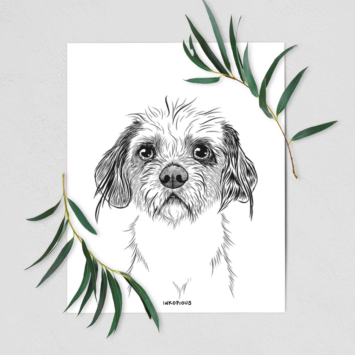 Tiny Tucker the Mixed Breed Art Print