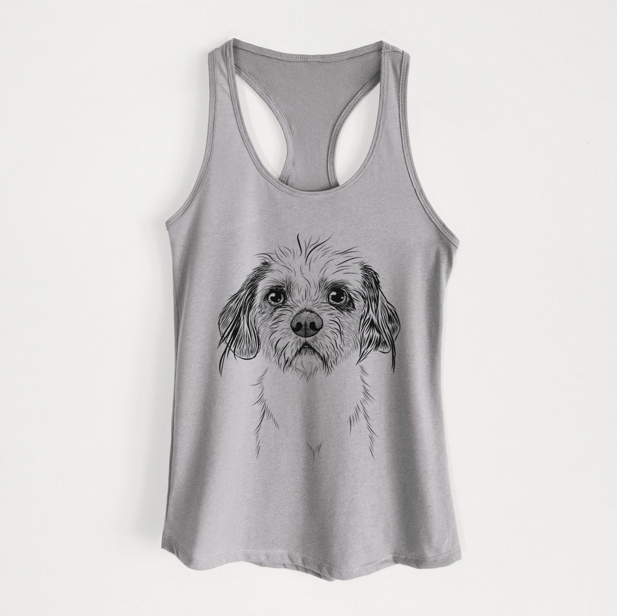 Tiny Tucker the Mixed Breed - Women&#39;s Racerback Tanktop