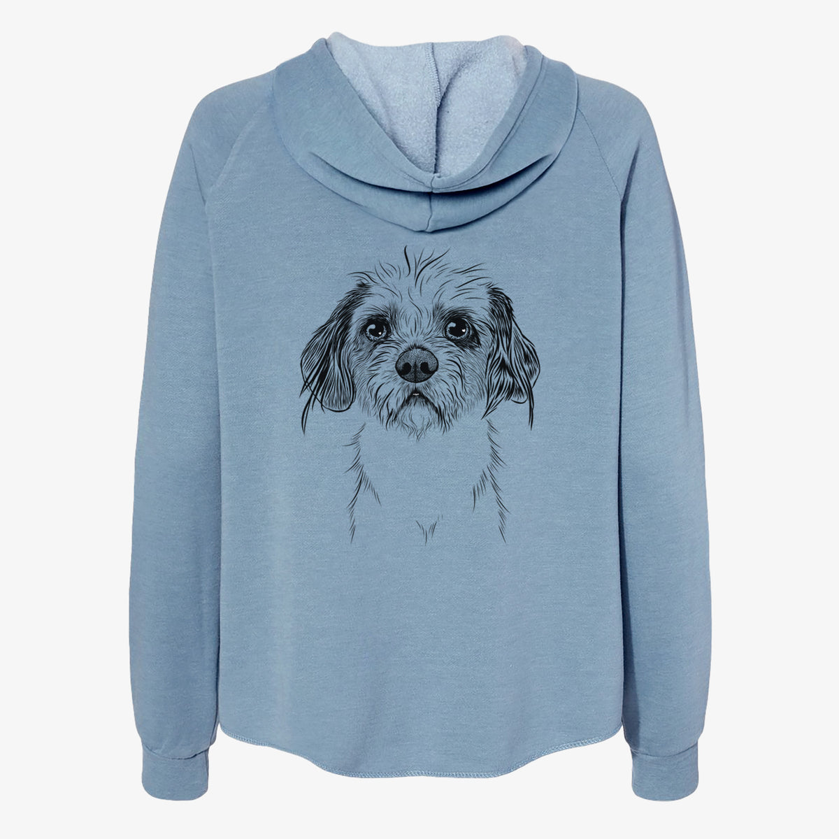 Tiny Tucker the Mixed Breed - Women's Cali Wave Zip-Up Sweatshirt