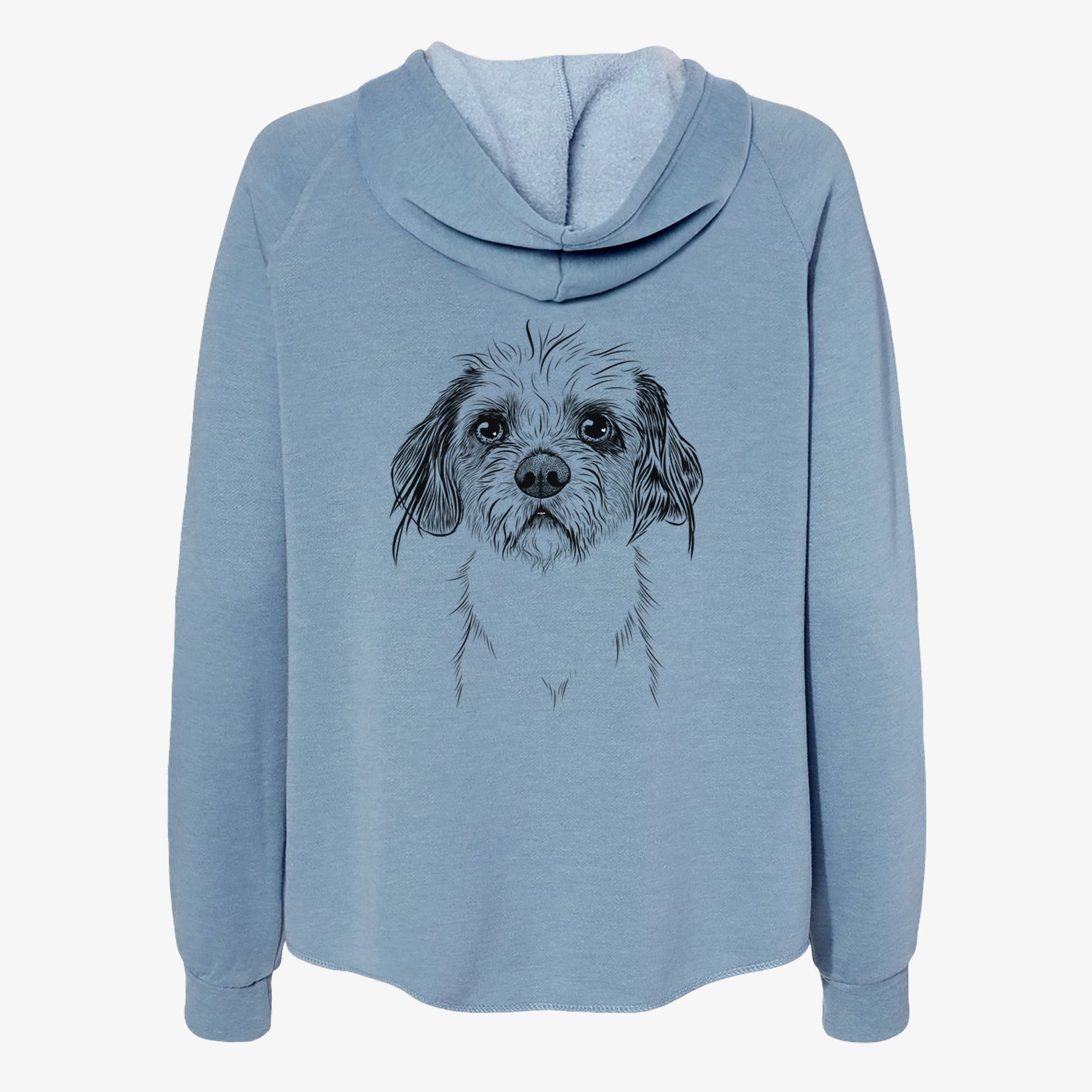 Tiny Tucker the Mixed Breed - Women's Cali Wave Zip-Up Sweatshirt