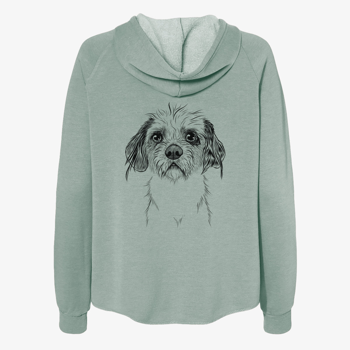 Tiny Tucker the Mixed Breed - Women's Cali Wave Zip-Up Sweatshirt
