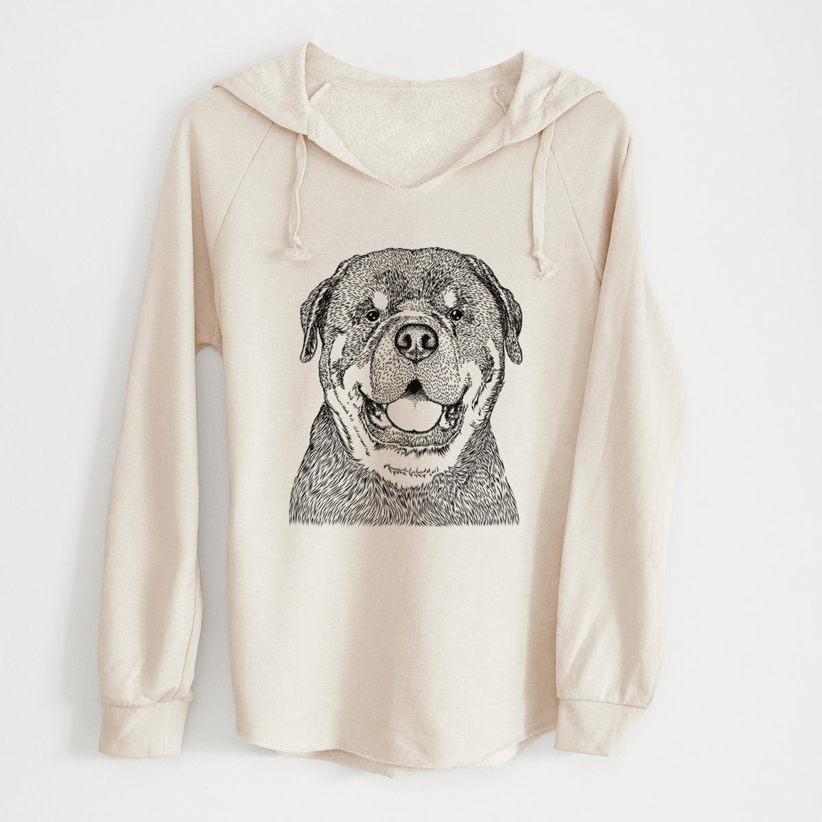 Bare Titan the Rottweiler - Cali Wave Hooded Sweatshirt