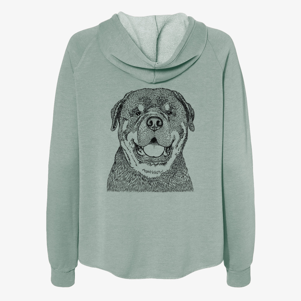 Titan the Rottweiler - Women's Cali Wave Zip-Up Sweatshirt