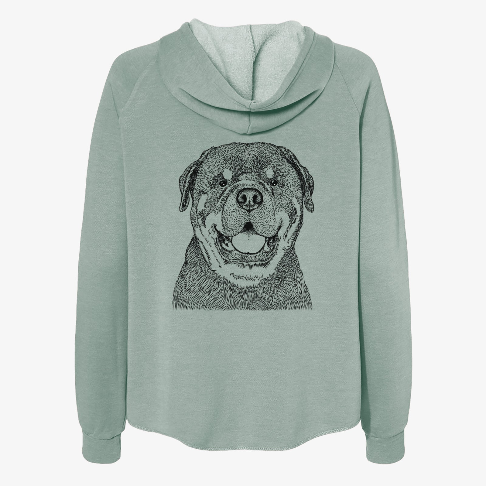 Titan the Rottweiler - Women's Cali Wave Zip-Up Sweatshirt