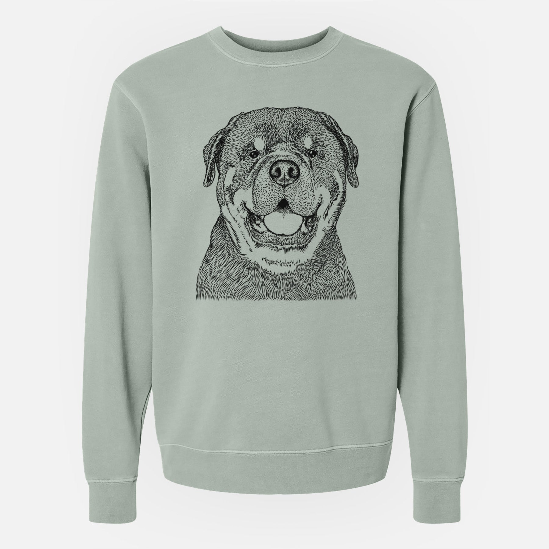 Bare Titan the Rottweiler - Unisex Pigment Dyed Crew Sweatshirt