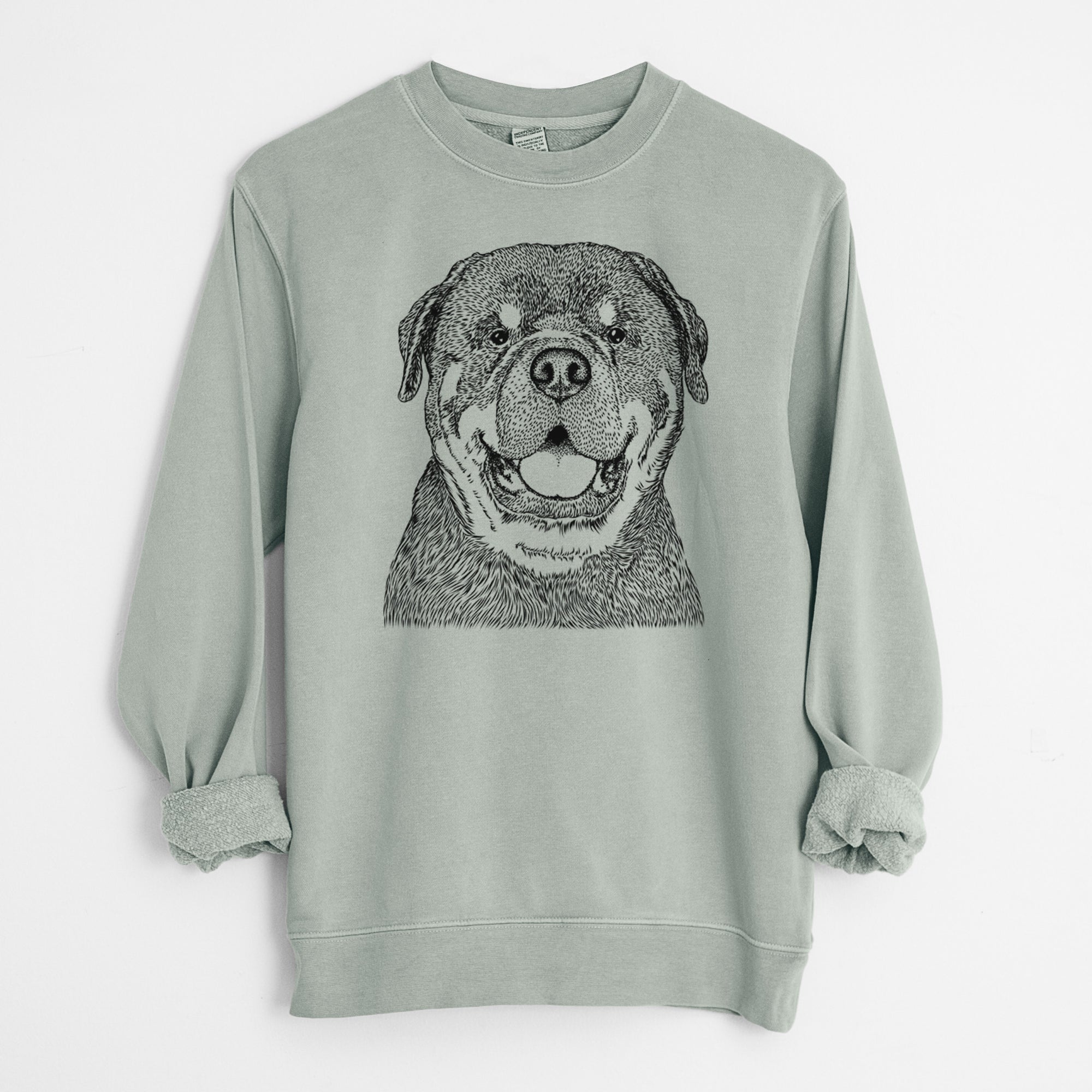 Bare Titan the Rottweiler - Unisex Pigment Dyed Crew Sweatshirt