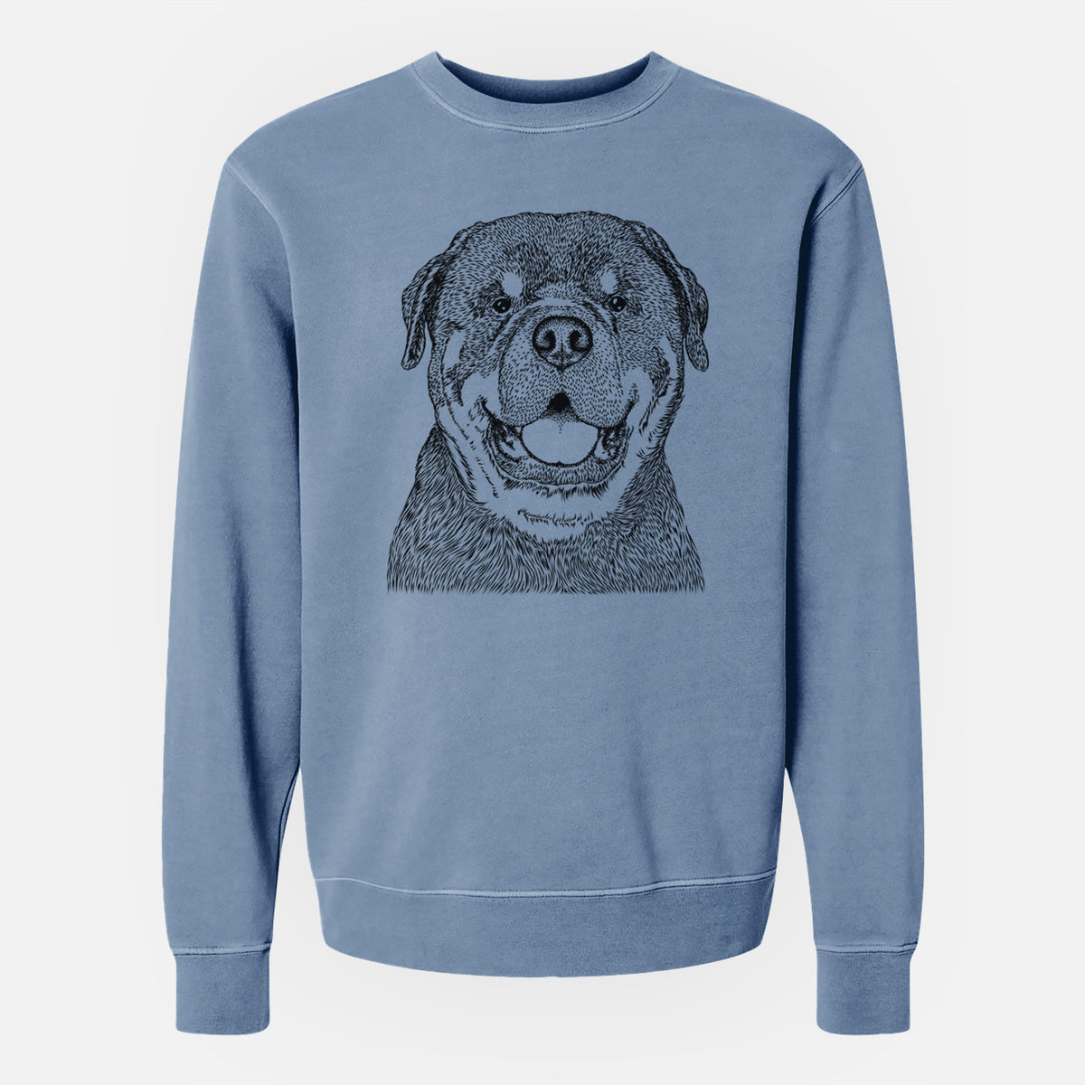 Bare Titan the Rottweiler - Unisex Pigment Dyed Crew Sweatshirt