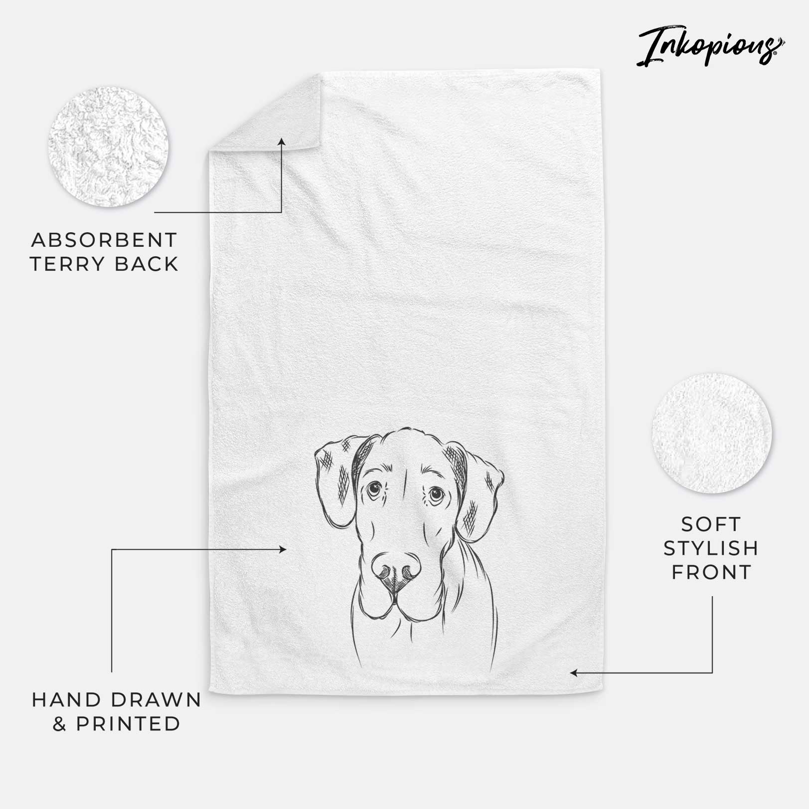 Titus the Great Dane Decorative Hand Towel