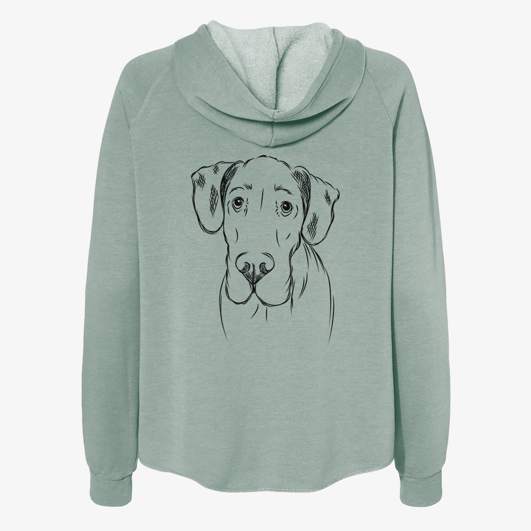 Titus the Great Dane - Women's Cali Wave Zip-Up Sweatshirt