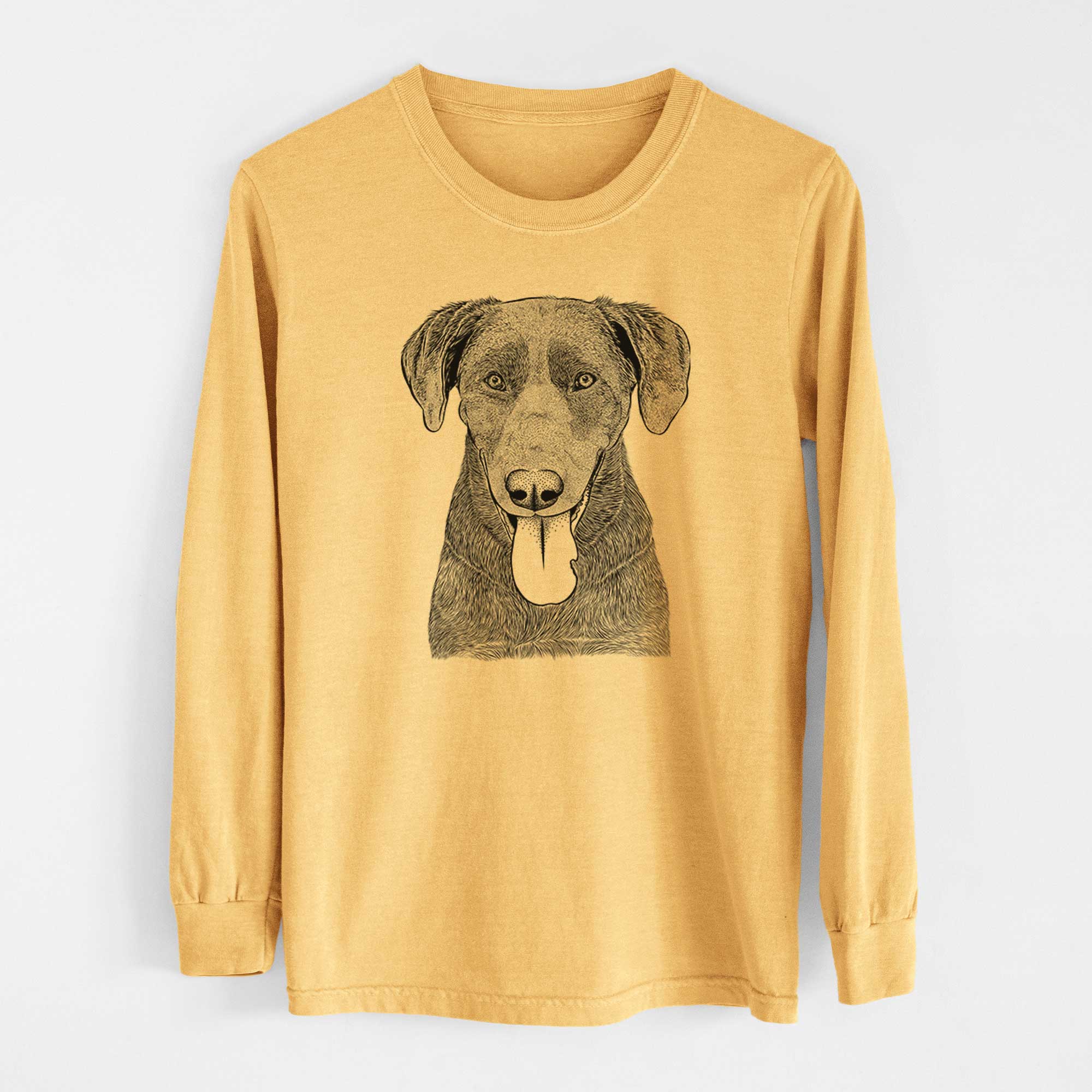 Bare Tobes the Chocolate Lab - Heavyweight 100% Cotton Long Sleeve