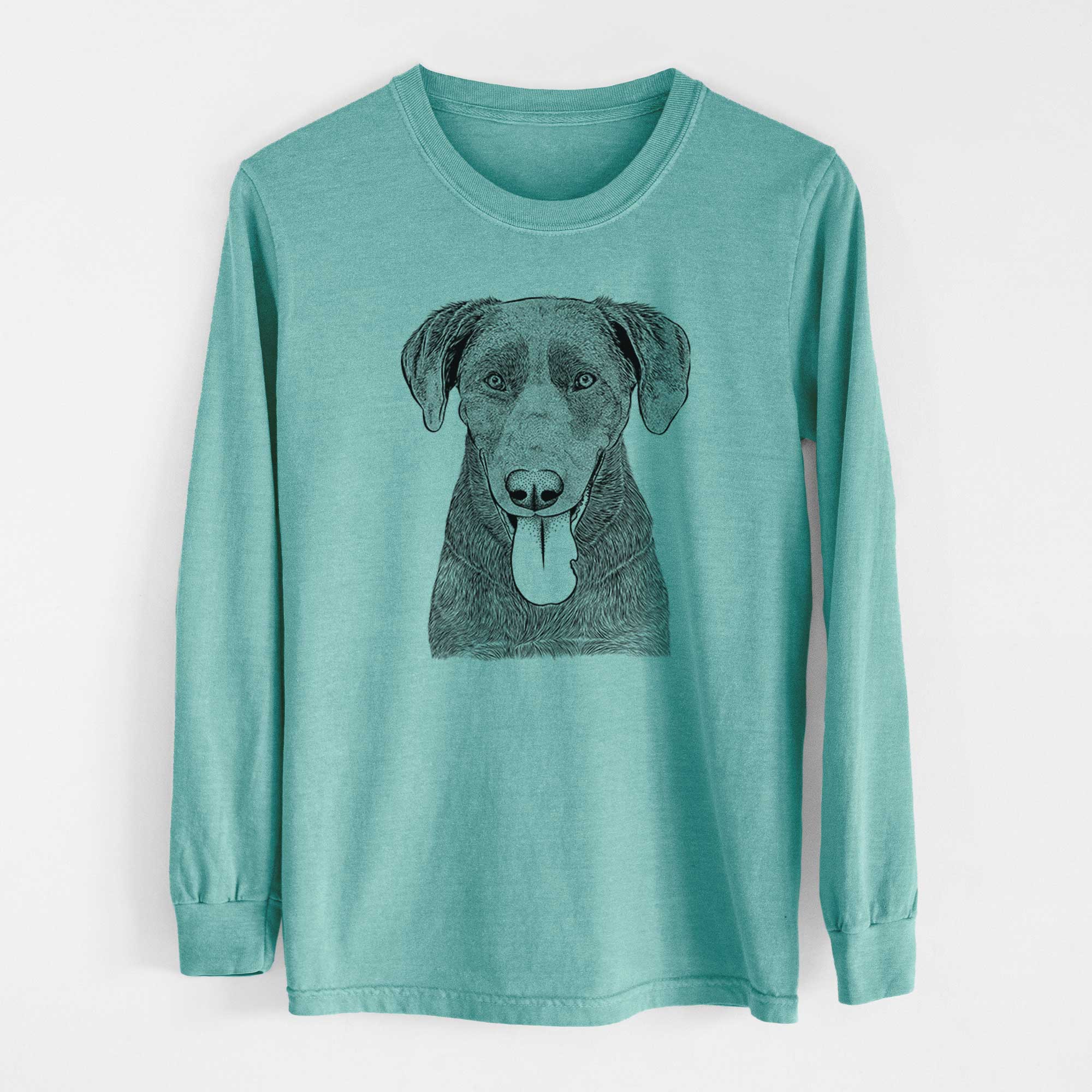 Bare Tobes the Chocolate Lab - Heavyweight 100% Cotton Long Sleeve