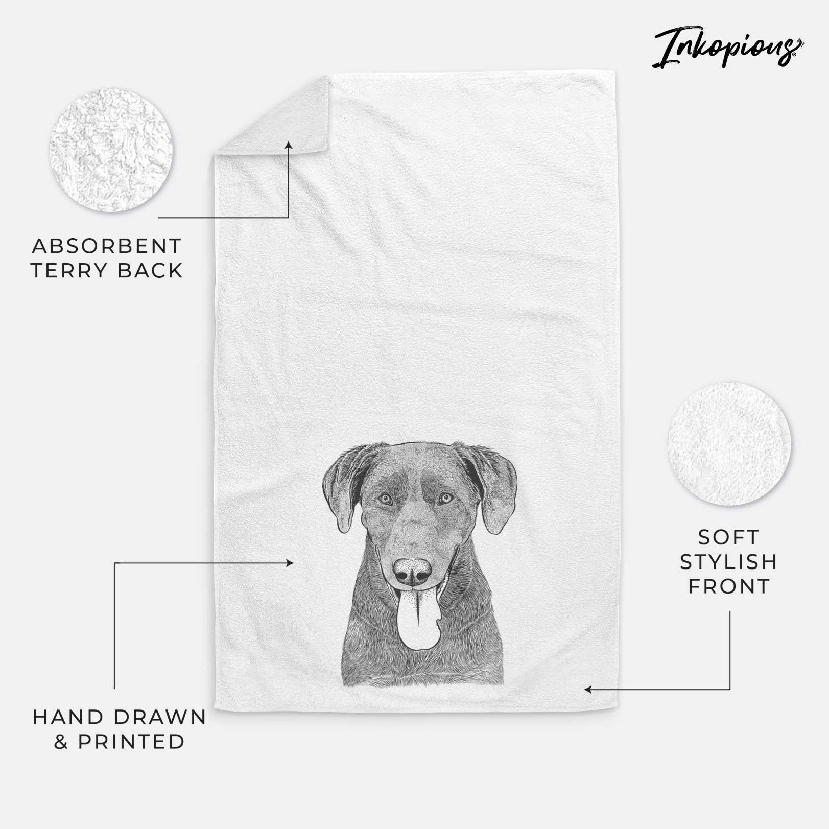 Tobes the Chocolate Lab Decorative Hand Towel