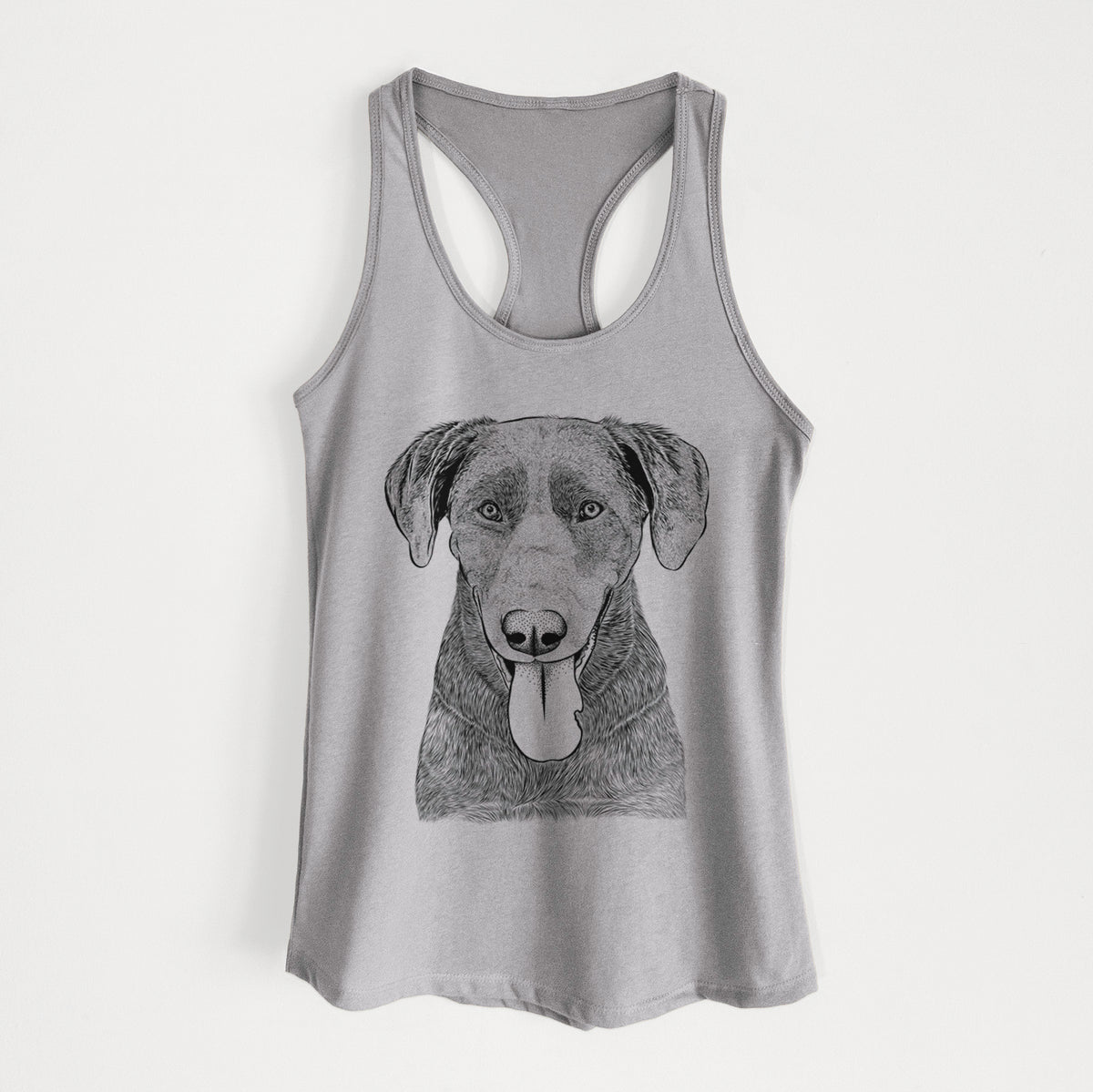 Tobes the Chocolate Lab - Women&#39;s Racerback Tanktop