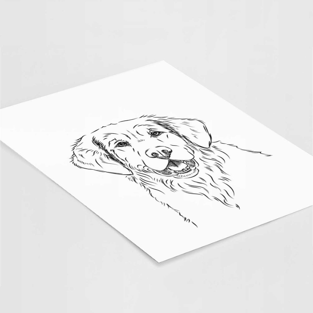 Toby the Golden Retriever Art Print
