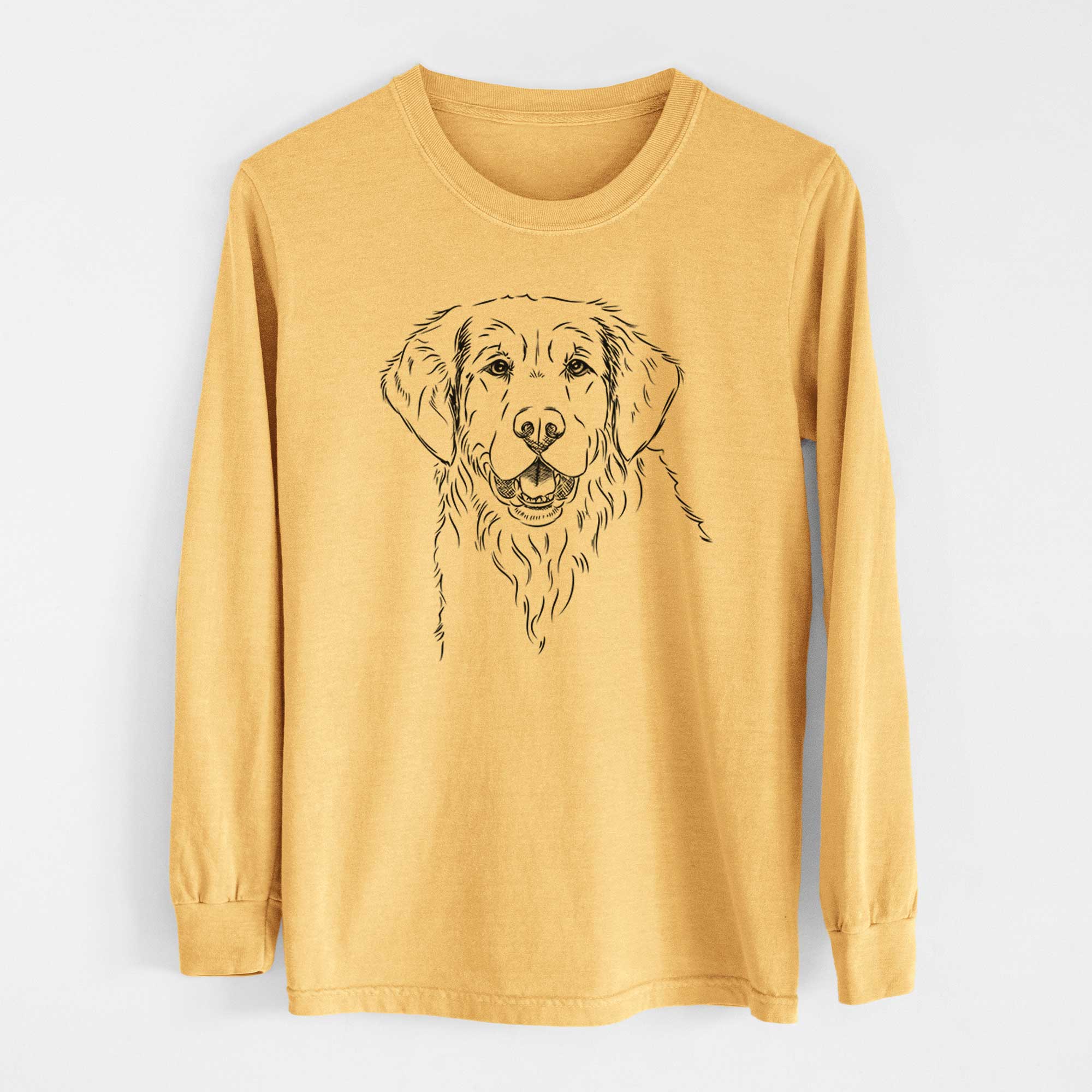 Bare Toby the Golden Retriever - Heavyweight 100% Cotton Long Sleeve