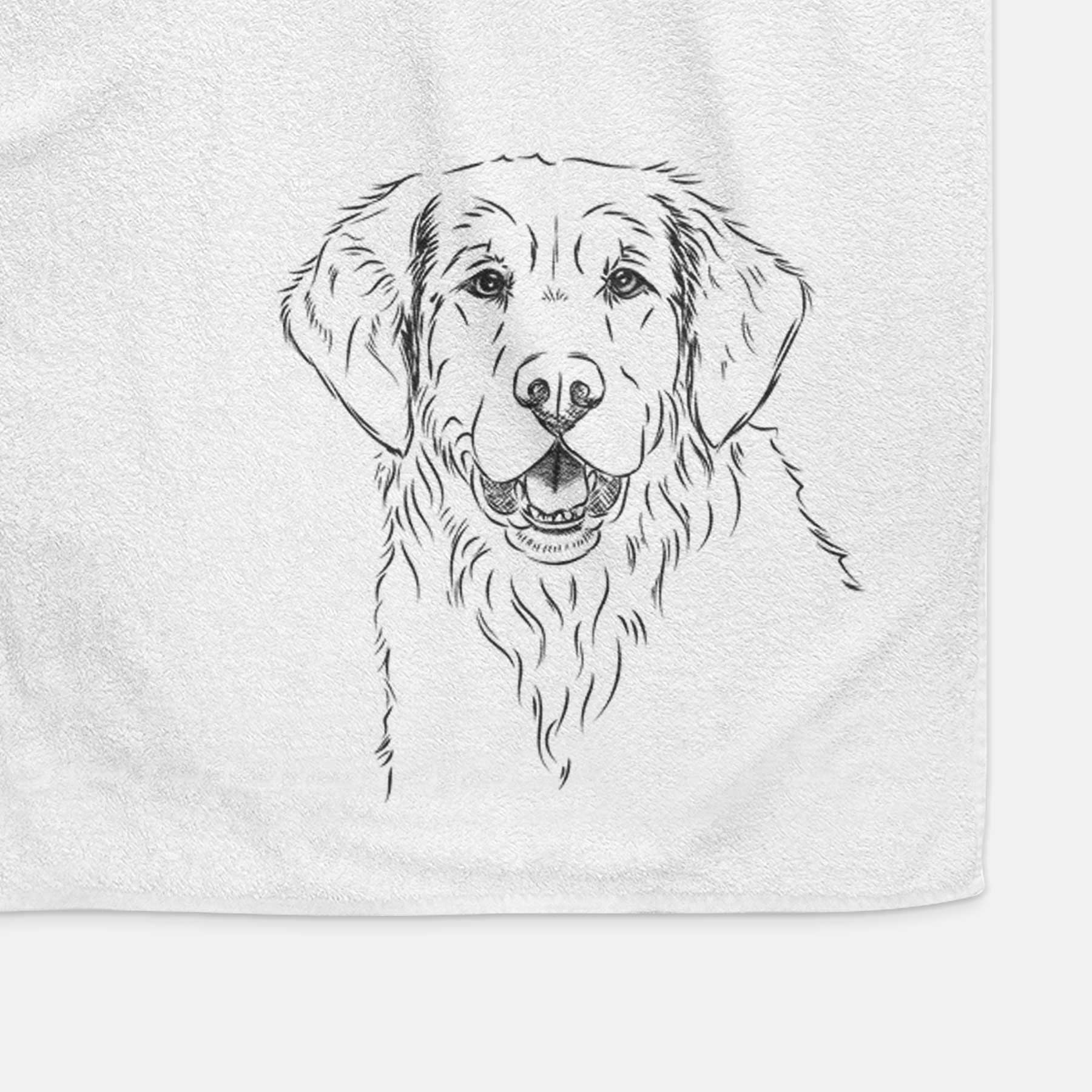 Toby the Golden Retriever Decorative Hand Towel