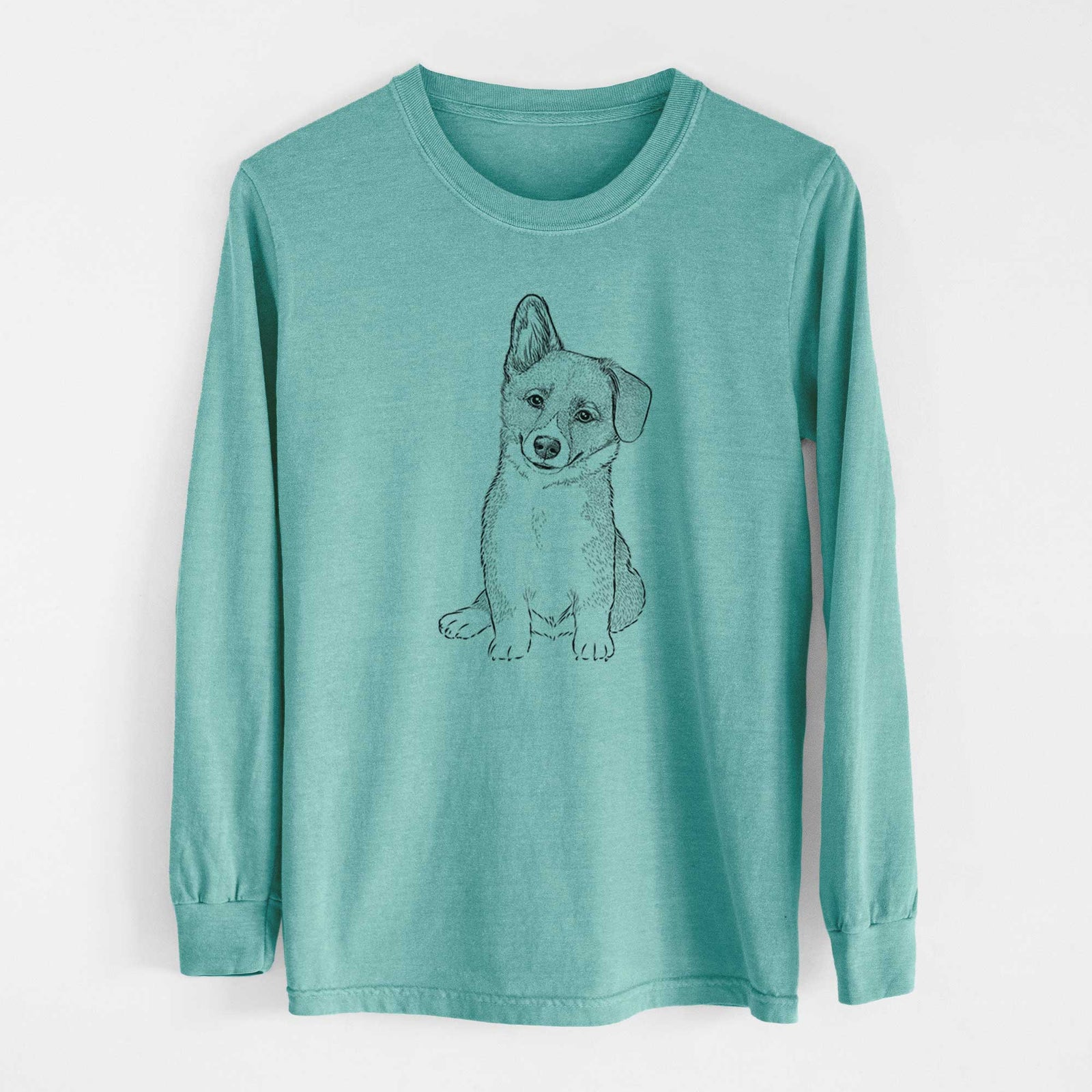 Bare Toby the Corgi Puppy - Heavyweight 100% Cotton Long Sleeve
