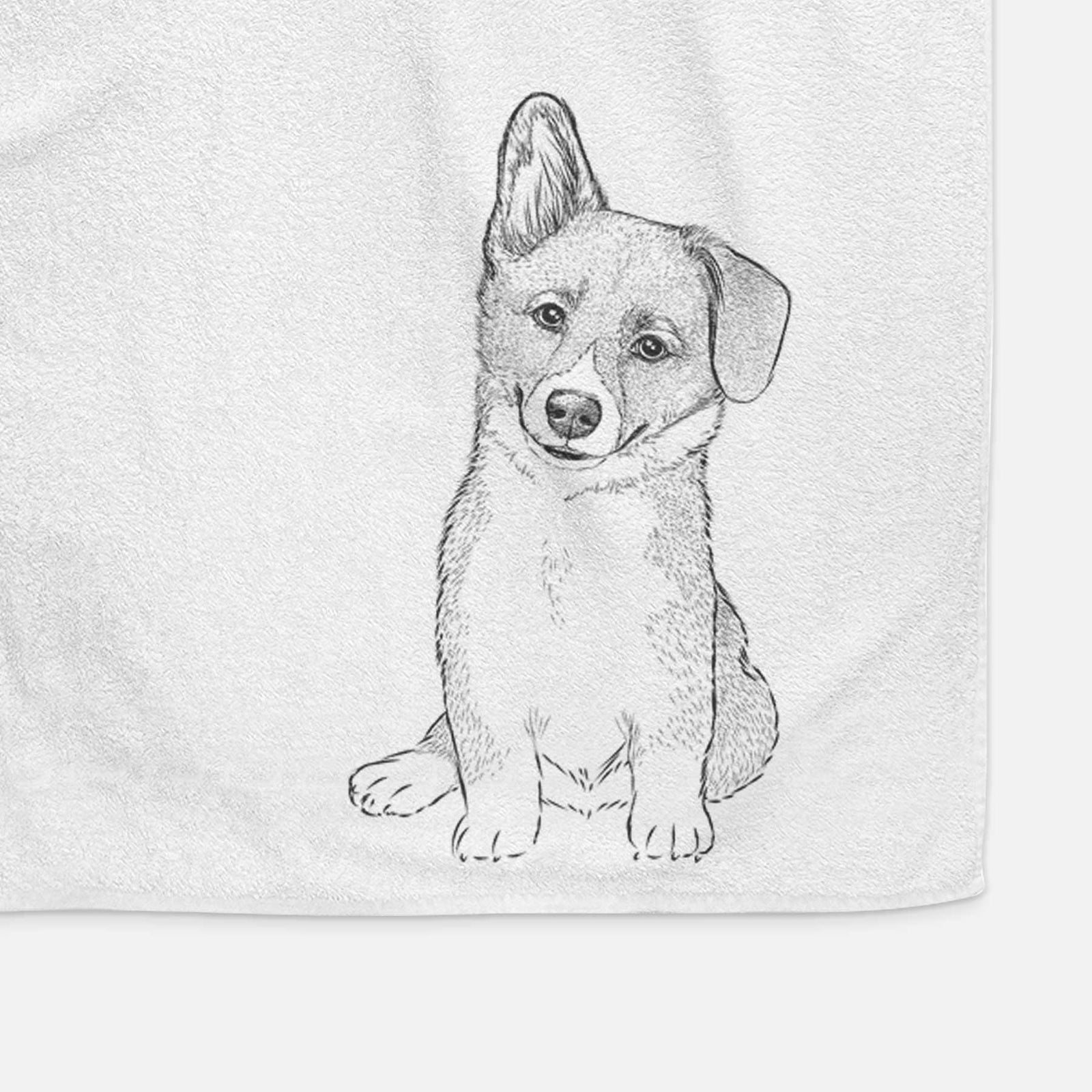 Toby the Corgi Puppy Decorative Hand Towel