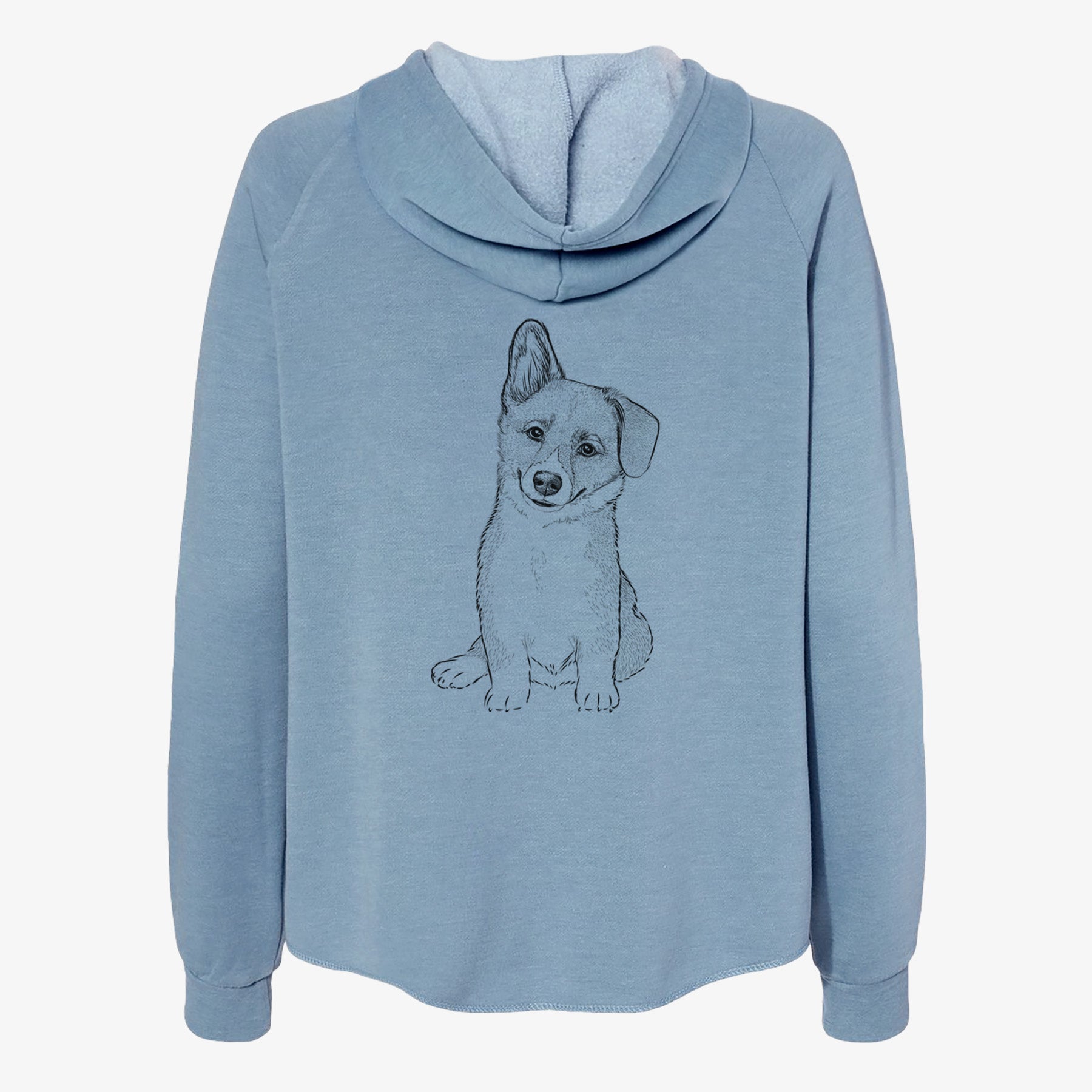 Toby the Corgi Puppy - Women's Cali Wave Zip-Up Sweatshirt