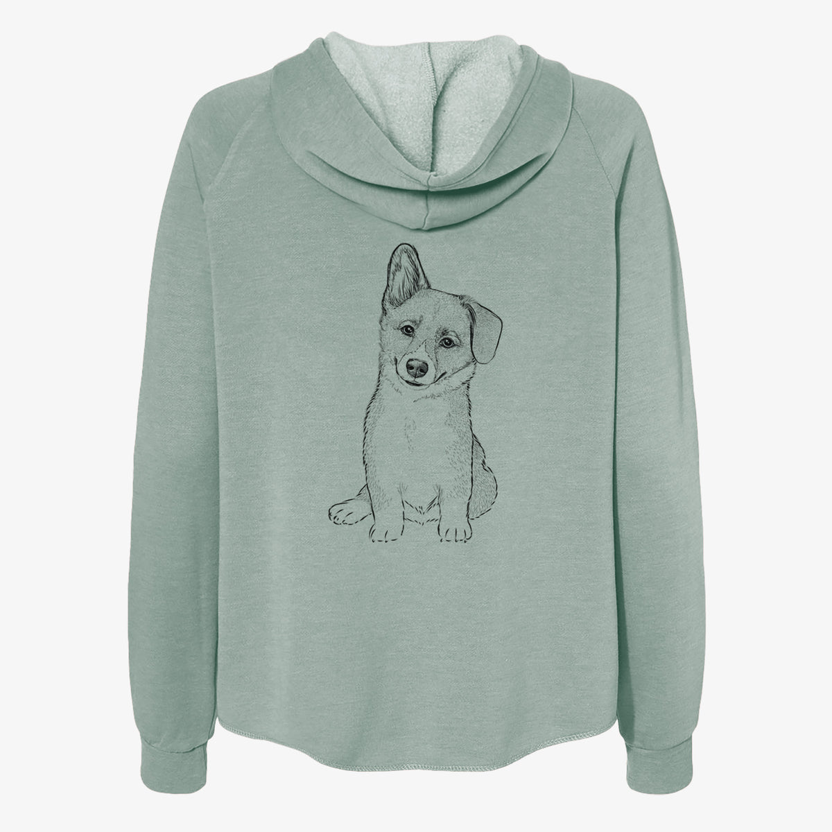 Toby the Corgi Puppy - Women's Cali Wave Zip-Up Sweatshirt