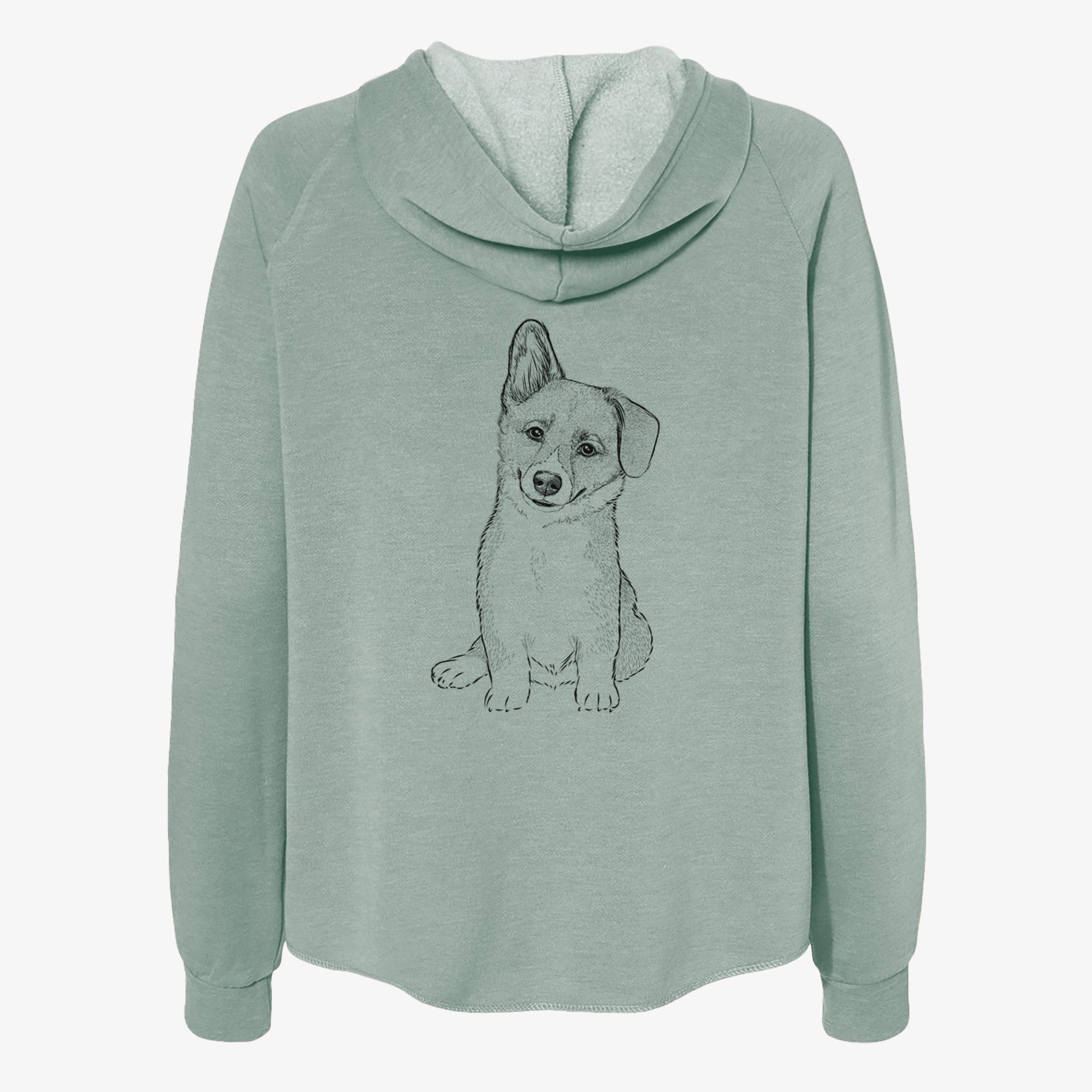Toby the Corgi Puppy - Women's Cali Wave Zip-Up Sweatshirt