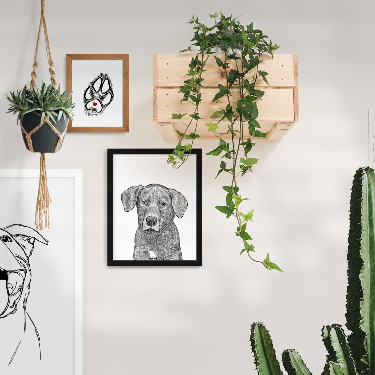 Tom the Lab Dane Mix Art Print