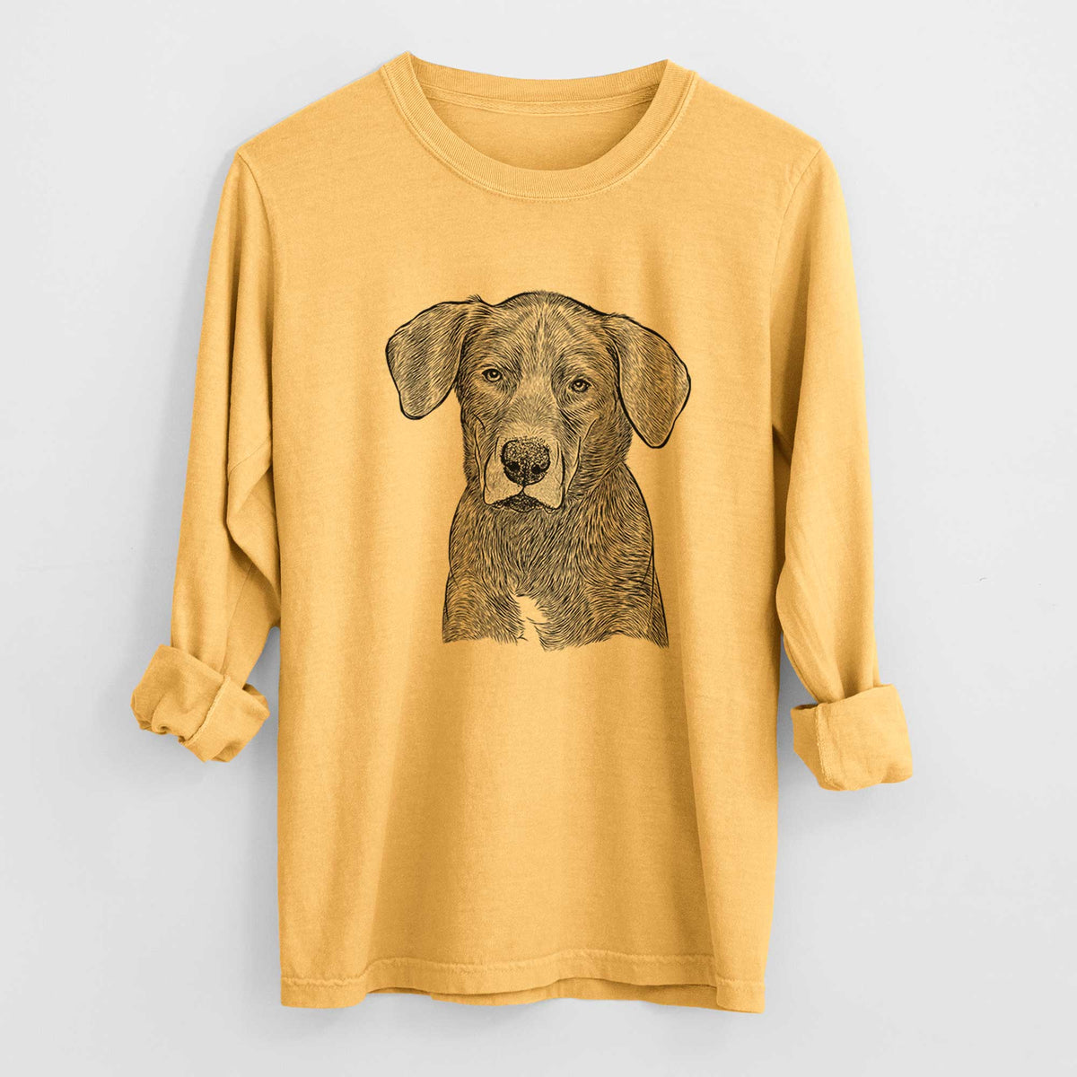 Bare Tom the Lab Dane Mix - Heavyweight 100% Cotton Long Sleeve