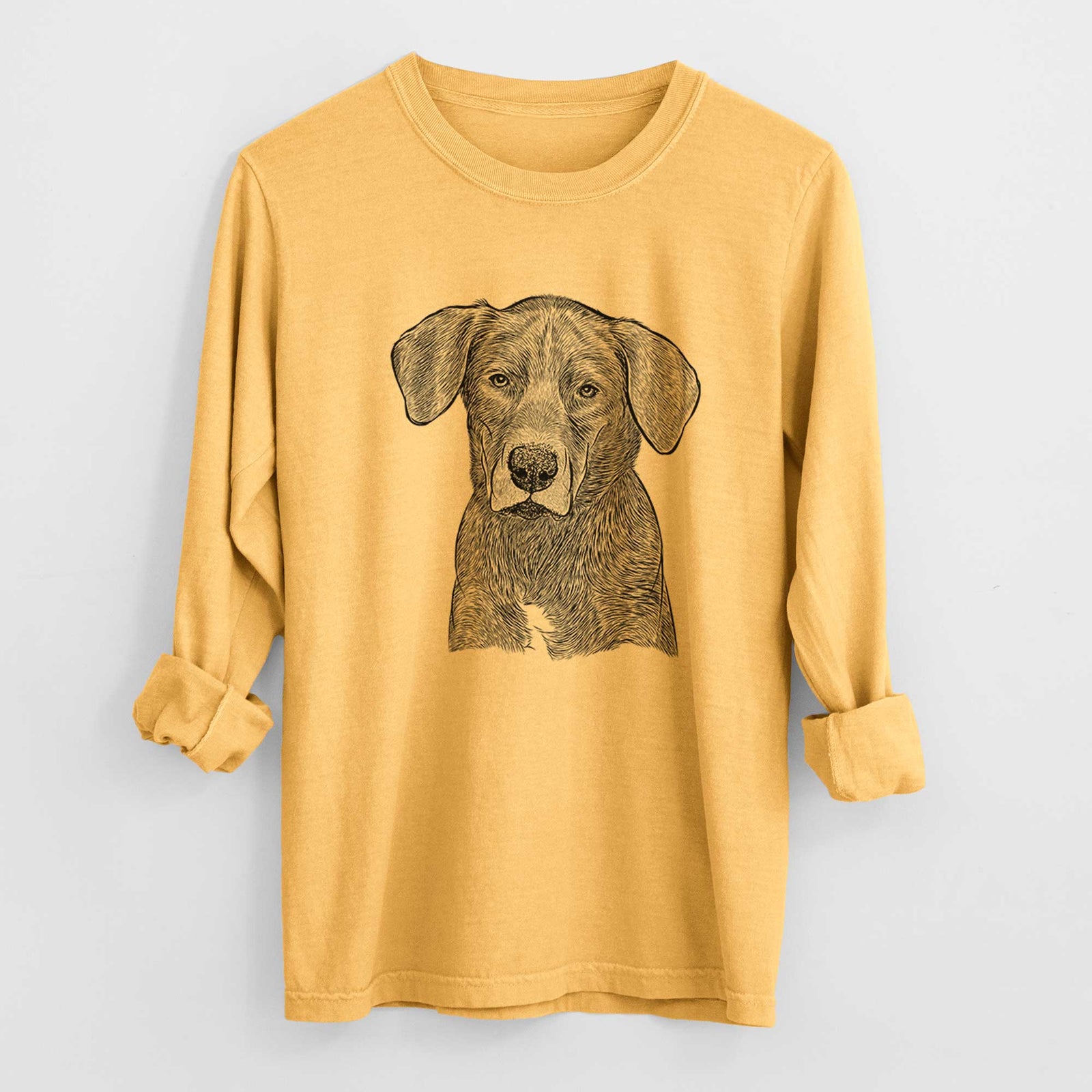 Bare Tom the Lab Dane Mix - Heavyweight 100% Cotton Long Sleeve