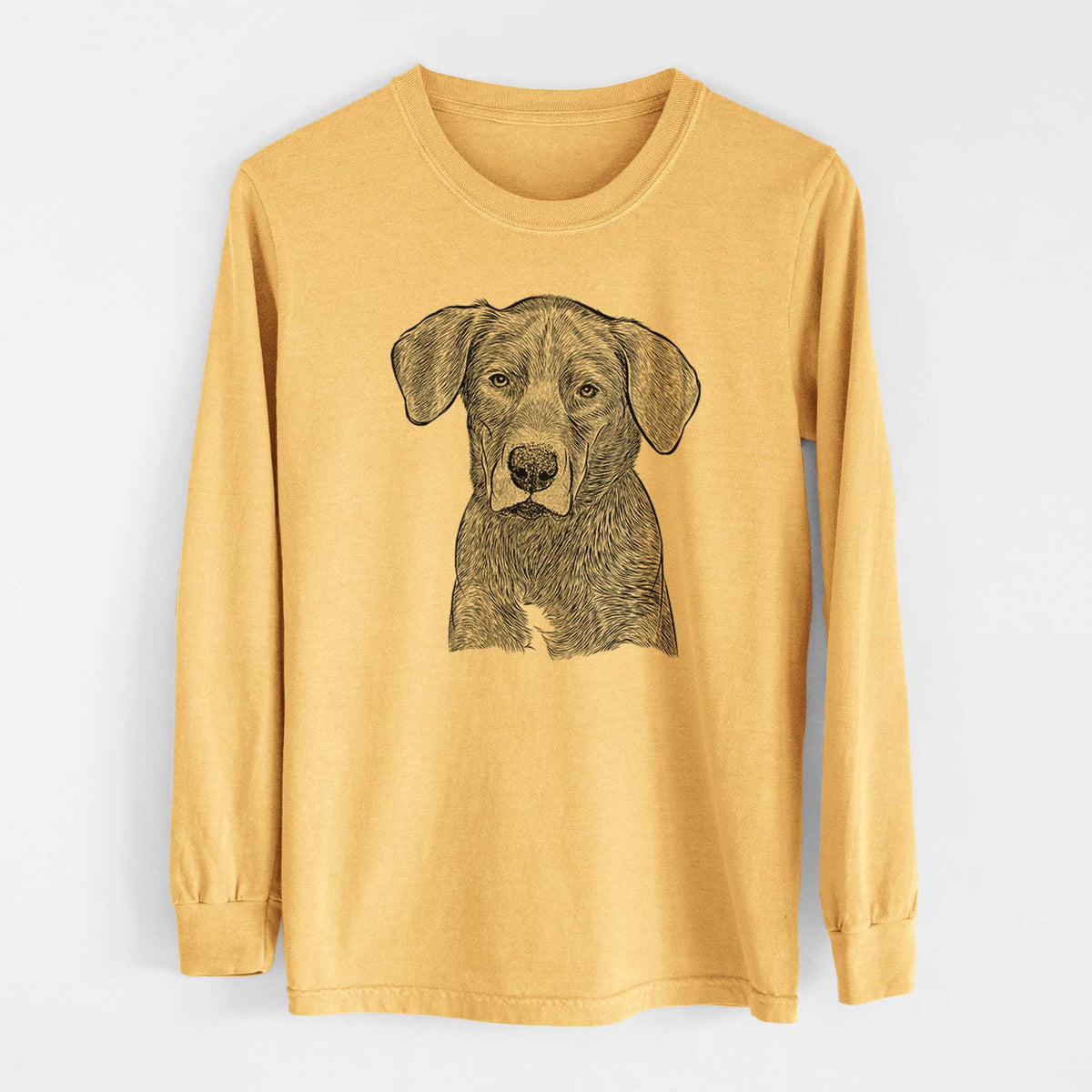 Bare Tom the Lab Dane Mix - Heavyweight 100% Cotton Long Sleeve